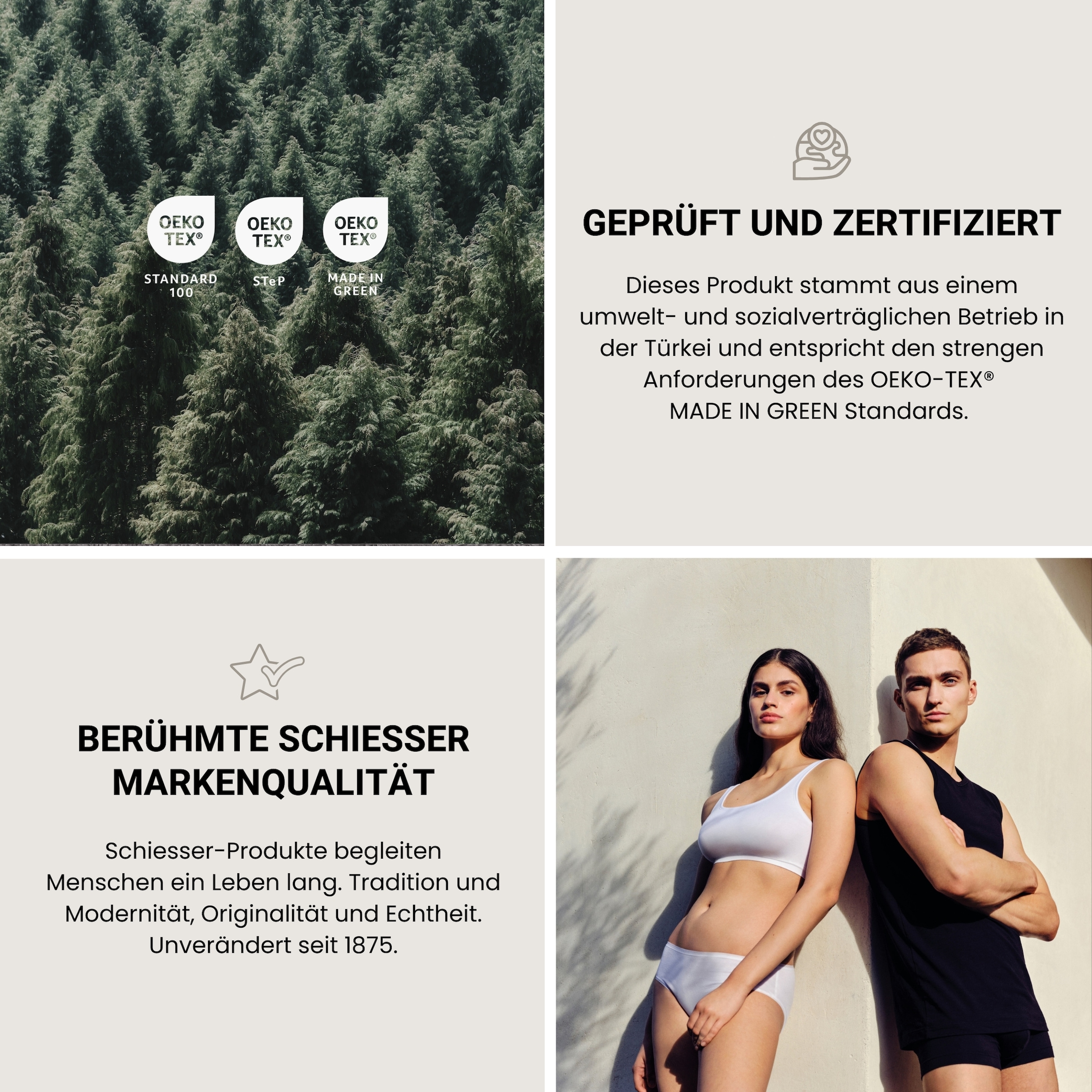 Schiesser Linge de lit »Molly aus supersofter Musselin-Qualität in gedeckten Farben« 2 cuis Made in Green