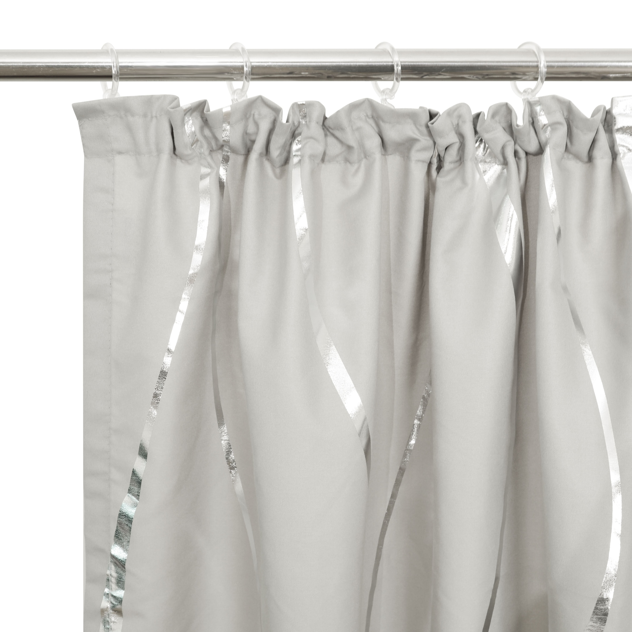 GOODproduct Gardine »Quinnton« Kräuselband 2 Stk. tlg. Metallic‑Akzenten, Kräuselband, schöner Stoff, mittelleicht