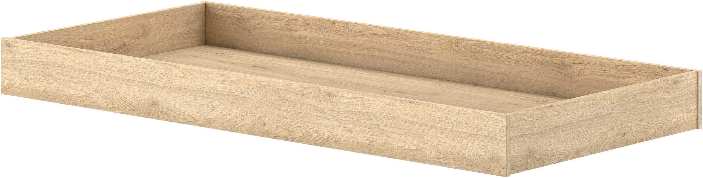Vipack Set de chambre d'adolescent »SAM - Bett und Bettschublade, gradliniges Design in wohnlichem Dekor« Tiroir de lit sur roulettes également utilisable comme rangement, 2 pièces tlg. surface facile d'entretien, finition décor chêne
