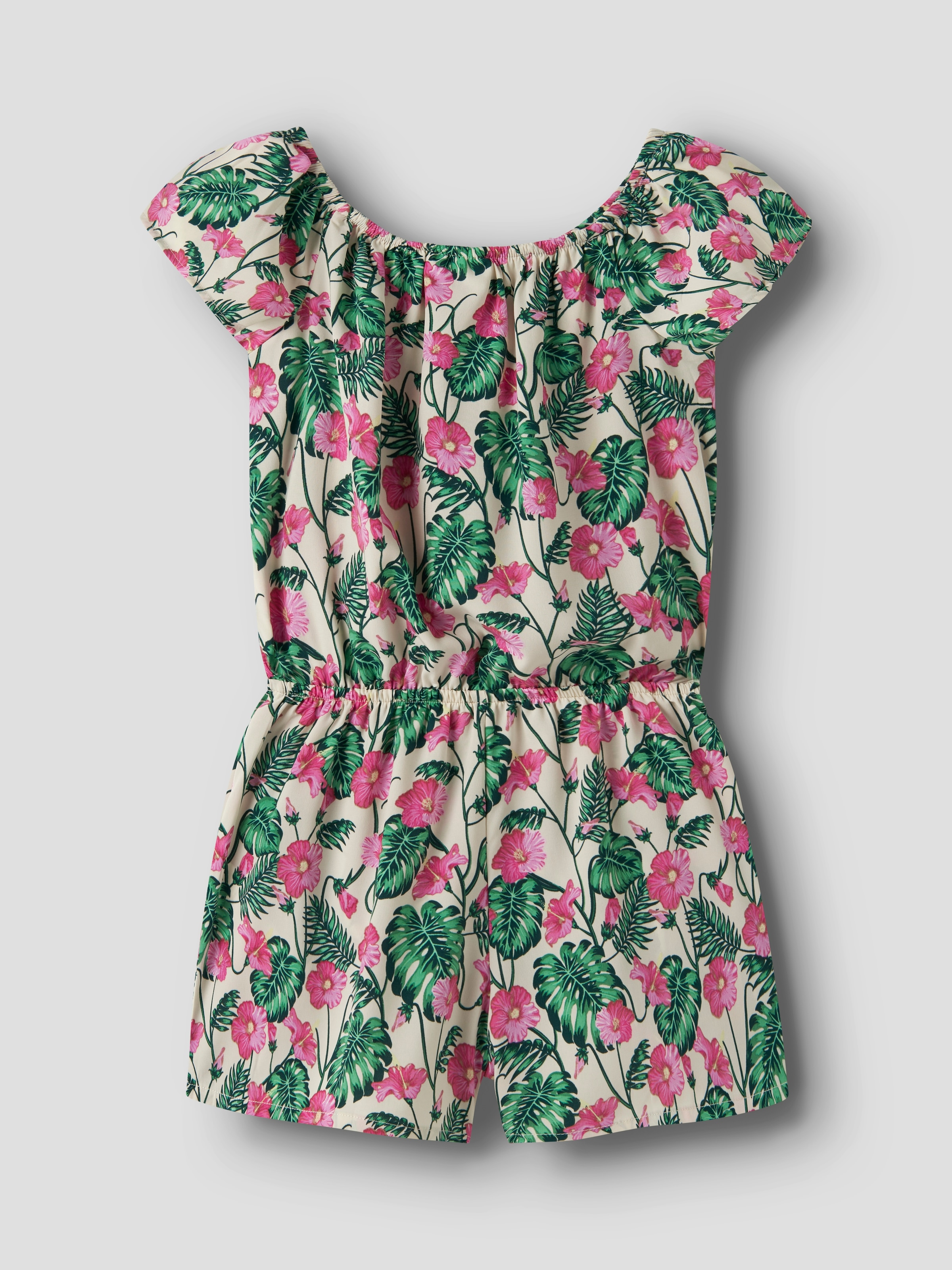 Name It Kurzoverall »NKFVINAYA  PLAYSUIT FFF« Kunstfaser, elastischer Bund, Allover-Druck