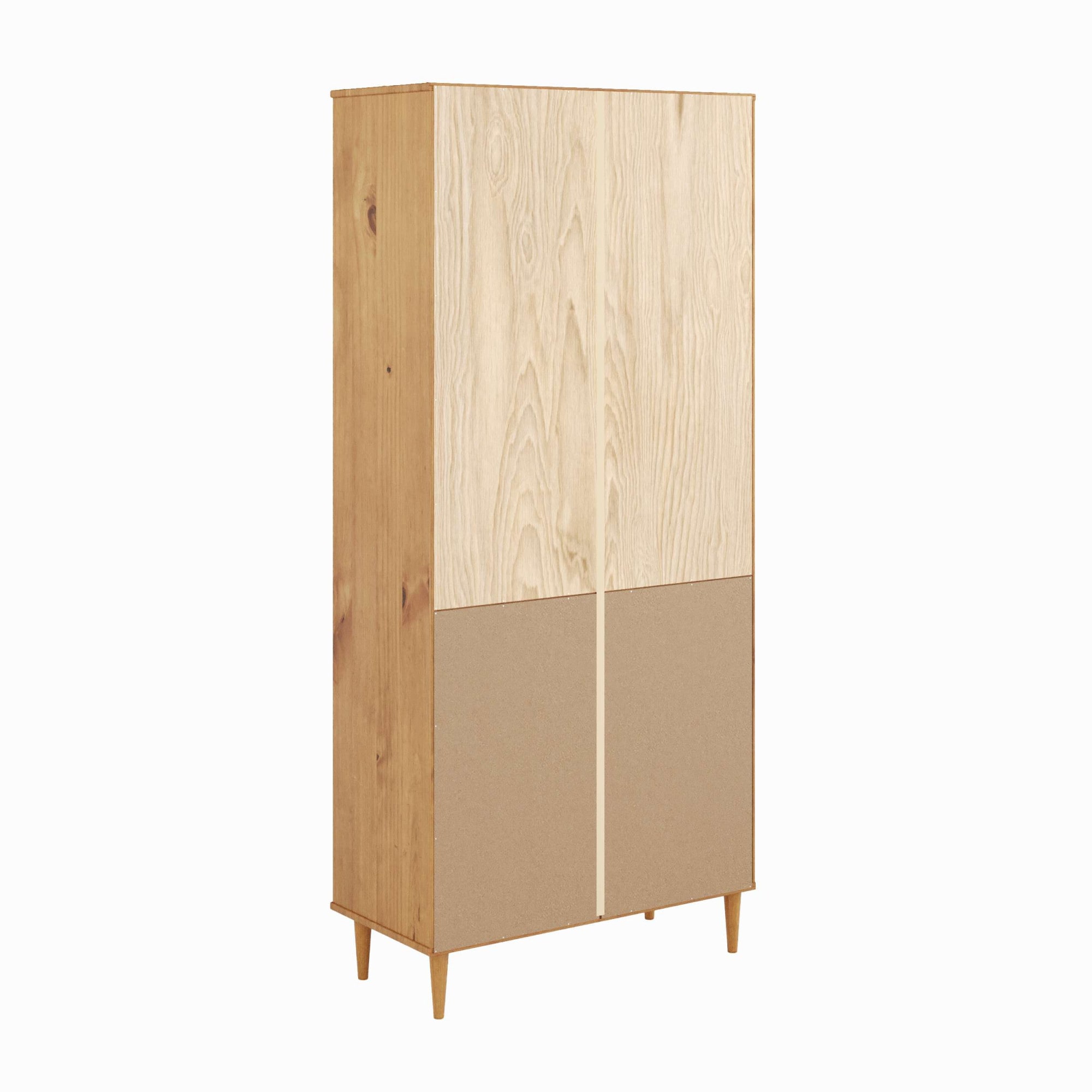 GOODproduct Vitrines »Malmedy Front mit gefrästen Rillen« en pin massif, ouverture par pression, FSC, largeur 80 cm, hauteur 180 cm