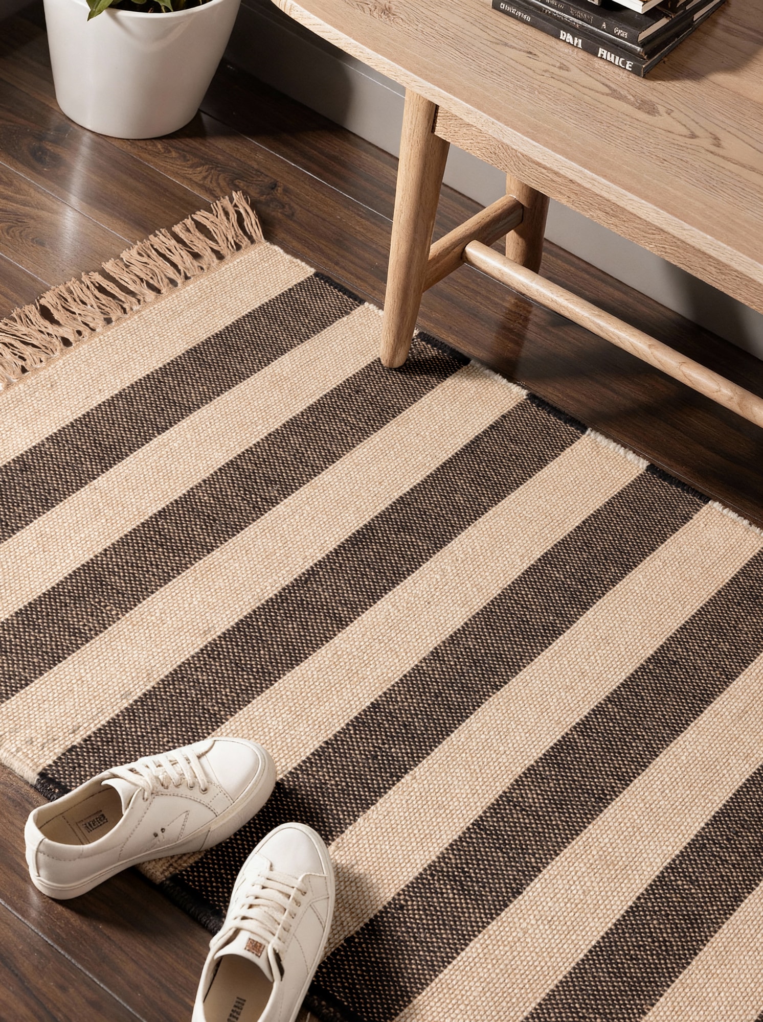 HANSE Home Tapis »Playa« Rectangulaire 6 mm Höhe Jute, Handgemacht, Naturteppich, Wohnzimmer, Läufer, Fransen