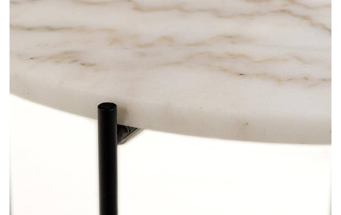 AC Design Table d'appoint »Avila« Ecktisch, rund, Tischplatte aus Marmorstein, T: 52 cm