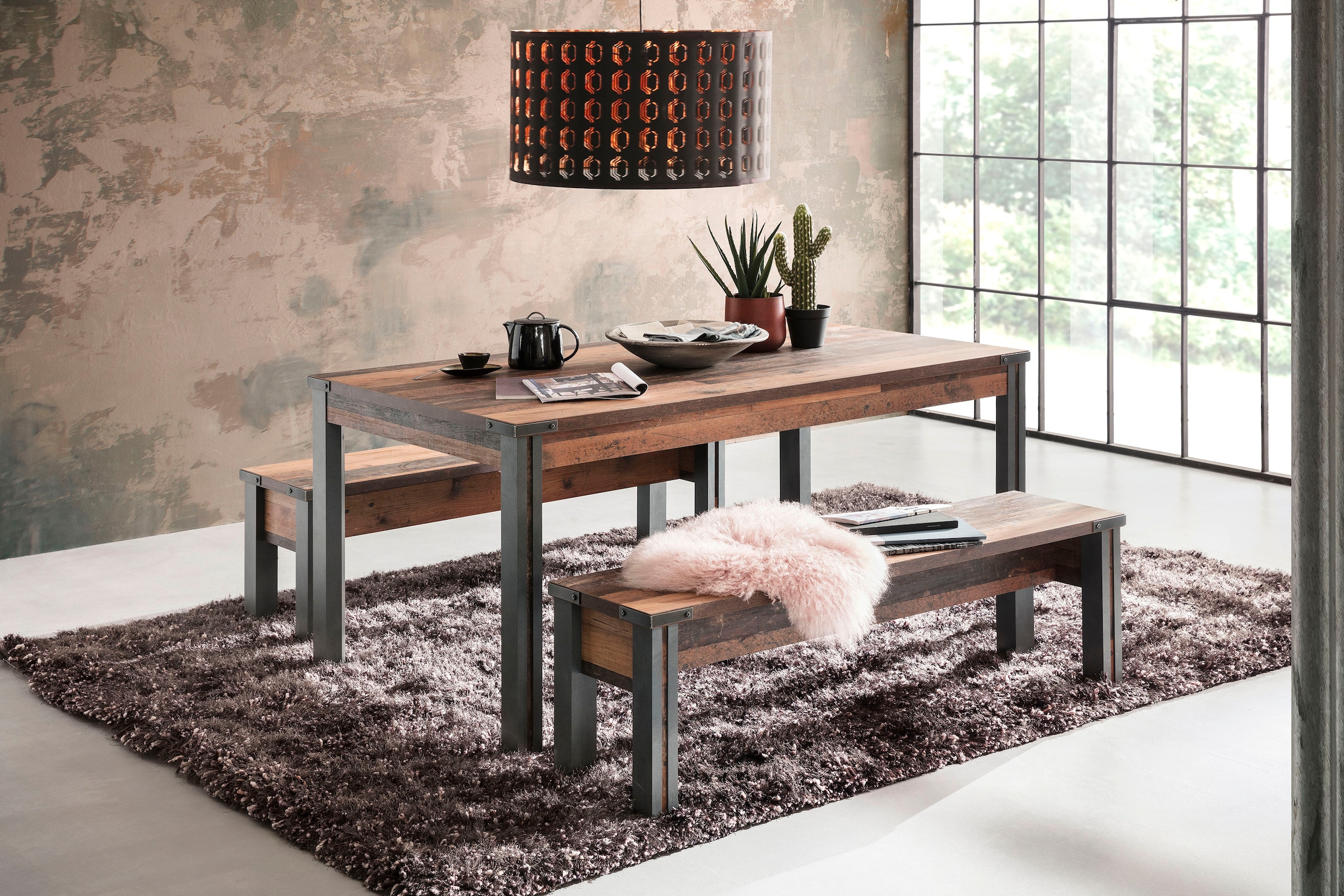 Home affaire Banc »Bristol« Esszimmerbank mit Platz für 2 Personen - (B/T/H) 140/35/44 cm