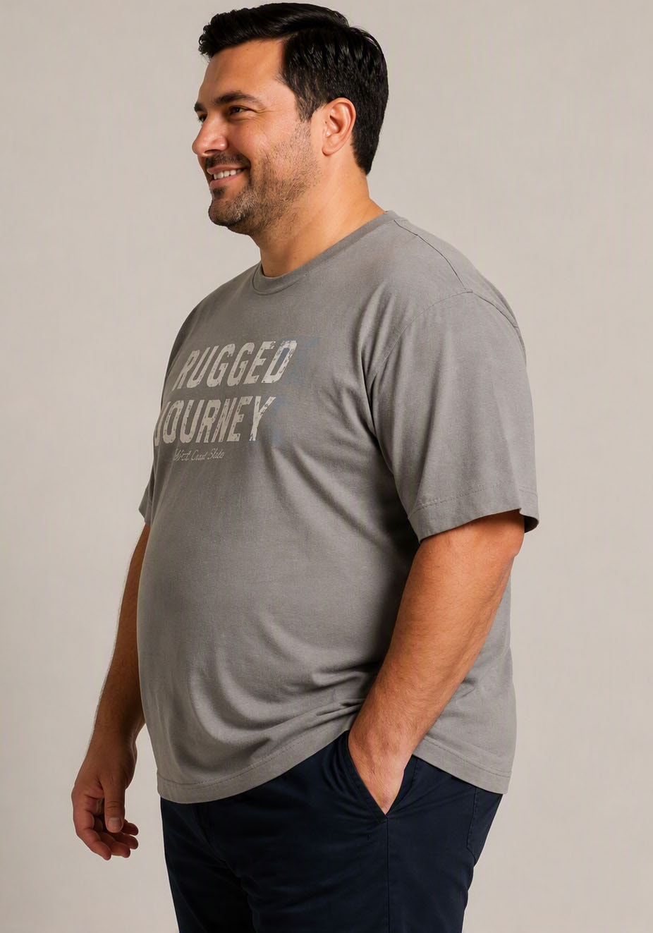 Man's World Plus Rundhalsshirt »auch in Grosse Grössen bis Gr. 7XL Ärmel-Fit« Regular Fit, Kurzarm, mit Print, bedruckt, aus Single Jersey
