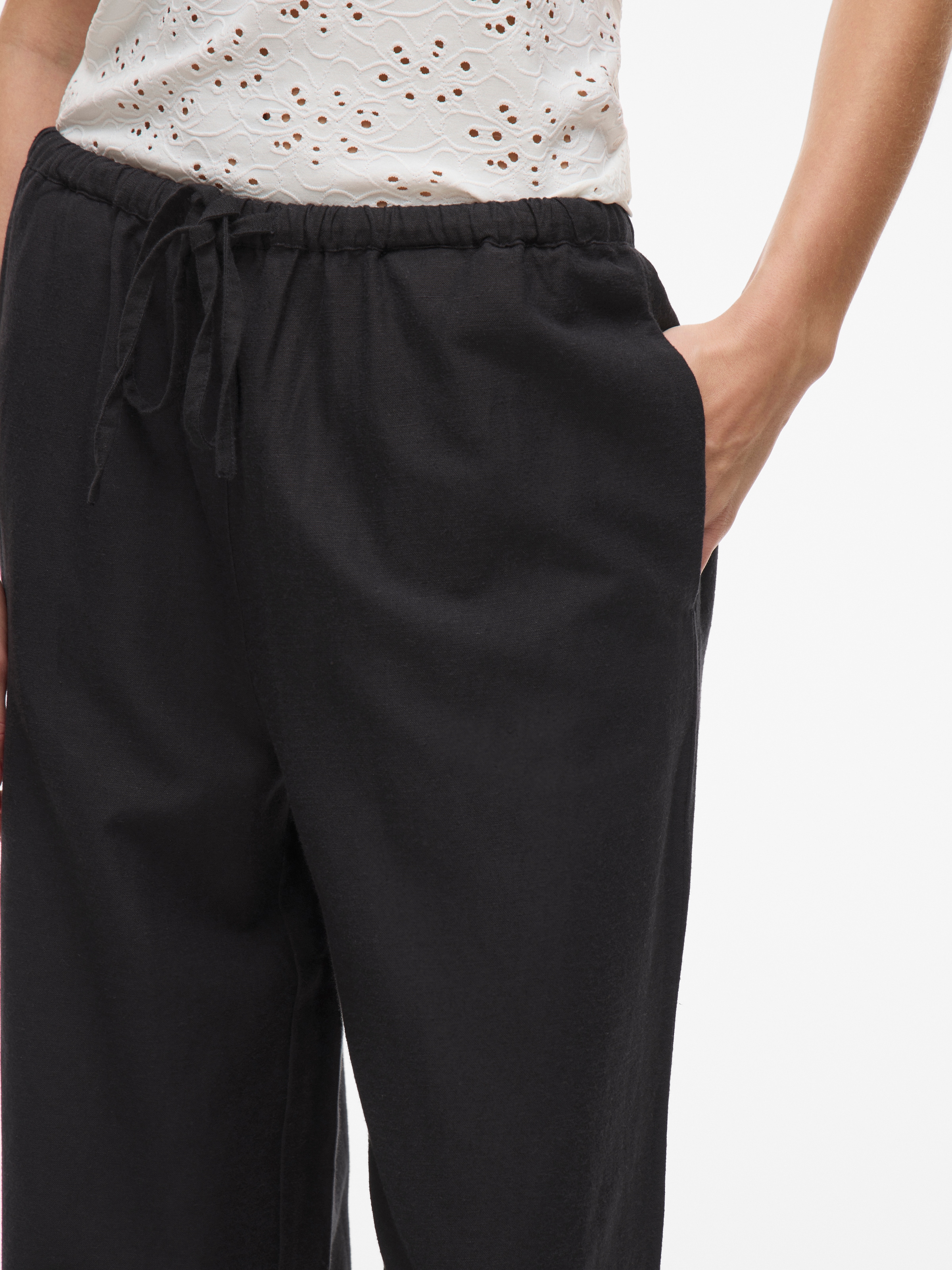 Vila Pantalon à enfiler »VIPRISILLA RW PANTS - NOOS«  pantalon d'été, avec lin