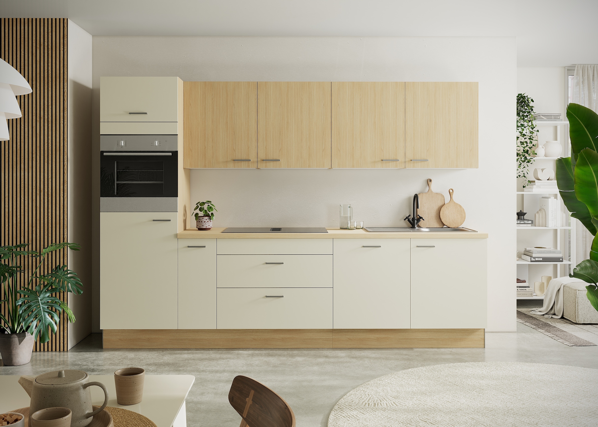 KOCHSTATION Kitchenette »KS-Lucy« Breite 300 cm, Soft-Close, inkl. Zubehör, wahlweise mit E-Geräten
