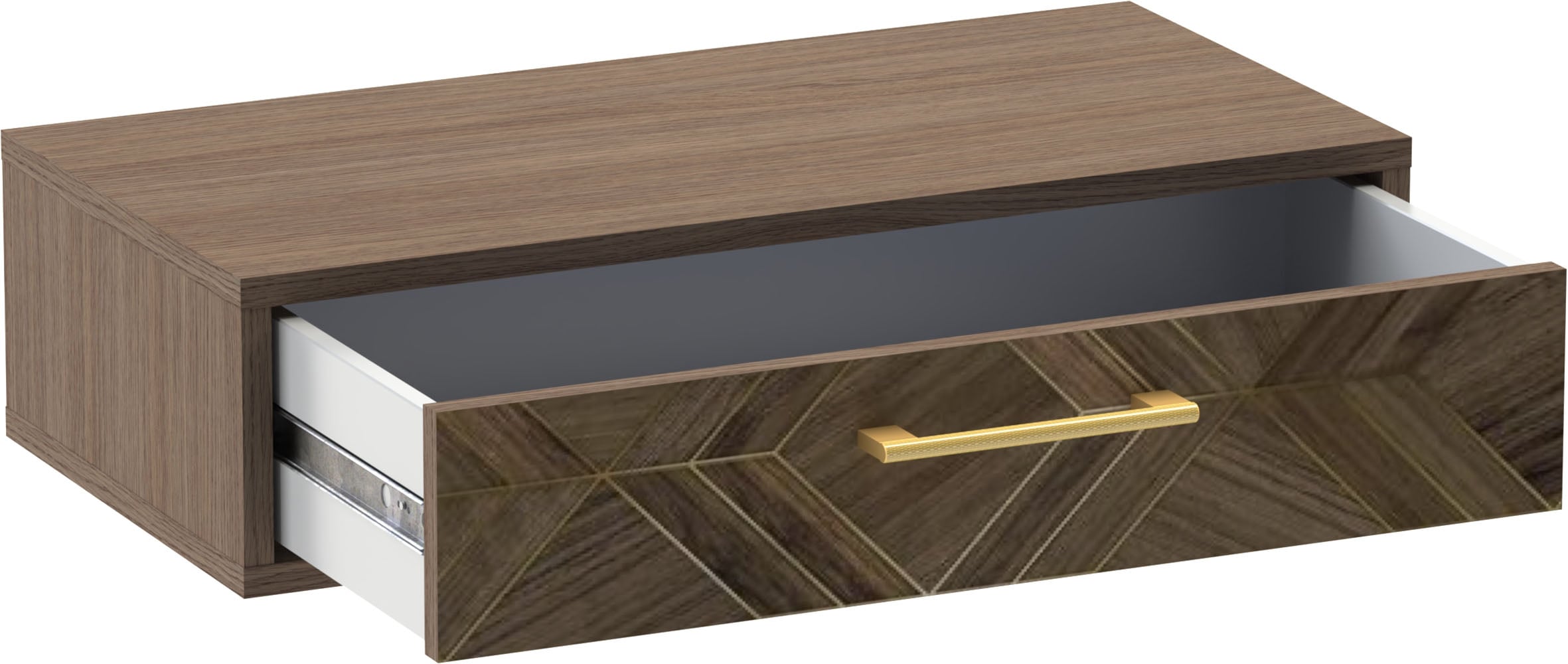 Schildmeyer Console »Glenn, Art-Déco Design mit eleganten Goldakzenten, Made in Germany« 1 cuis tlg. Design Art déco en noyer avec des accents dorés élégants, fabriqué en Allemagne