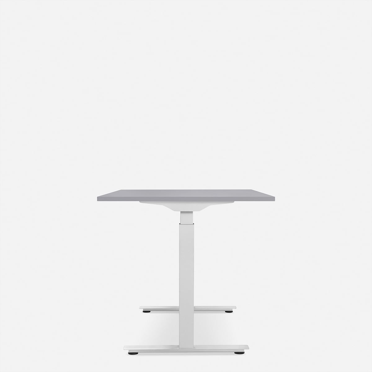   »WRK21 Schreibtisch Smart 120 x 80 cm, Höhenverstellbar, Grau Uni / Weiss« ()