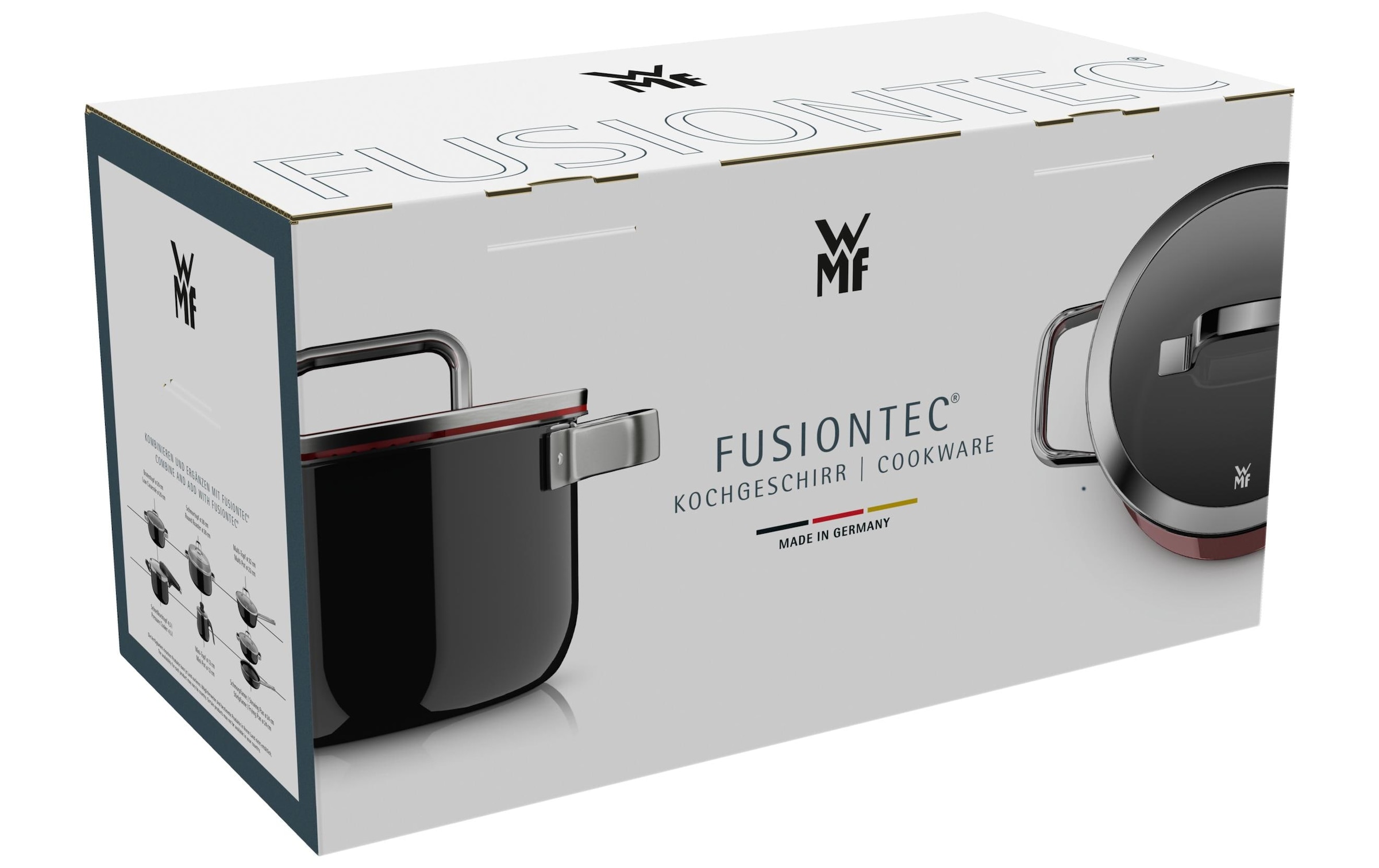 WMF Set de casseroles »Fusiontec Mineral Pro« Ensemble, 7 tlg. Acier inoxydable | Verre