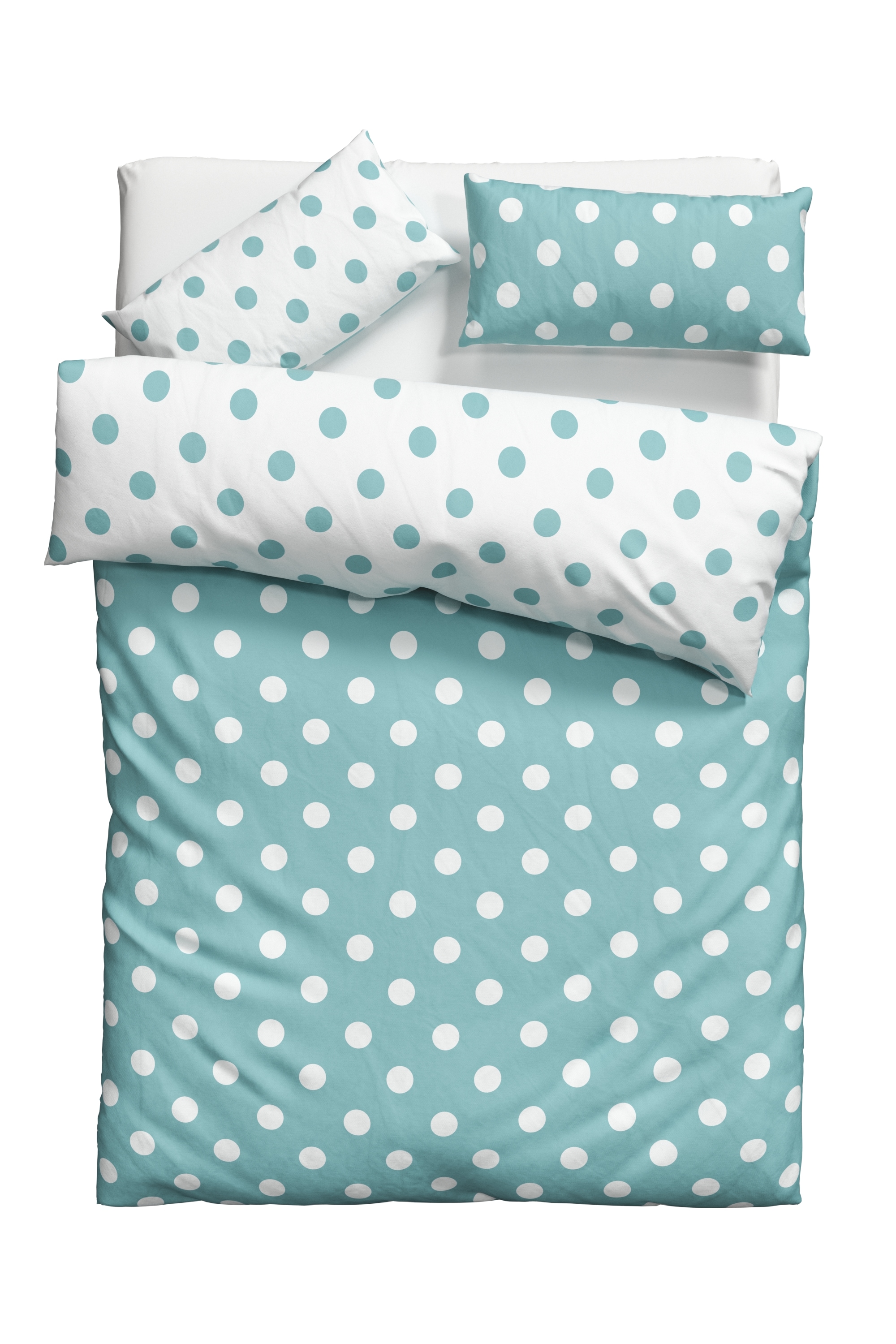 my home Wendebettwäsche »Dots« 2 tlg. ab Grösse 135x200 cm, aus recyceltem Material, Bettwäsche mit Punkten