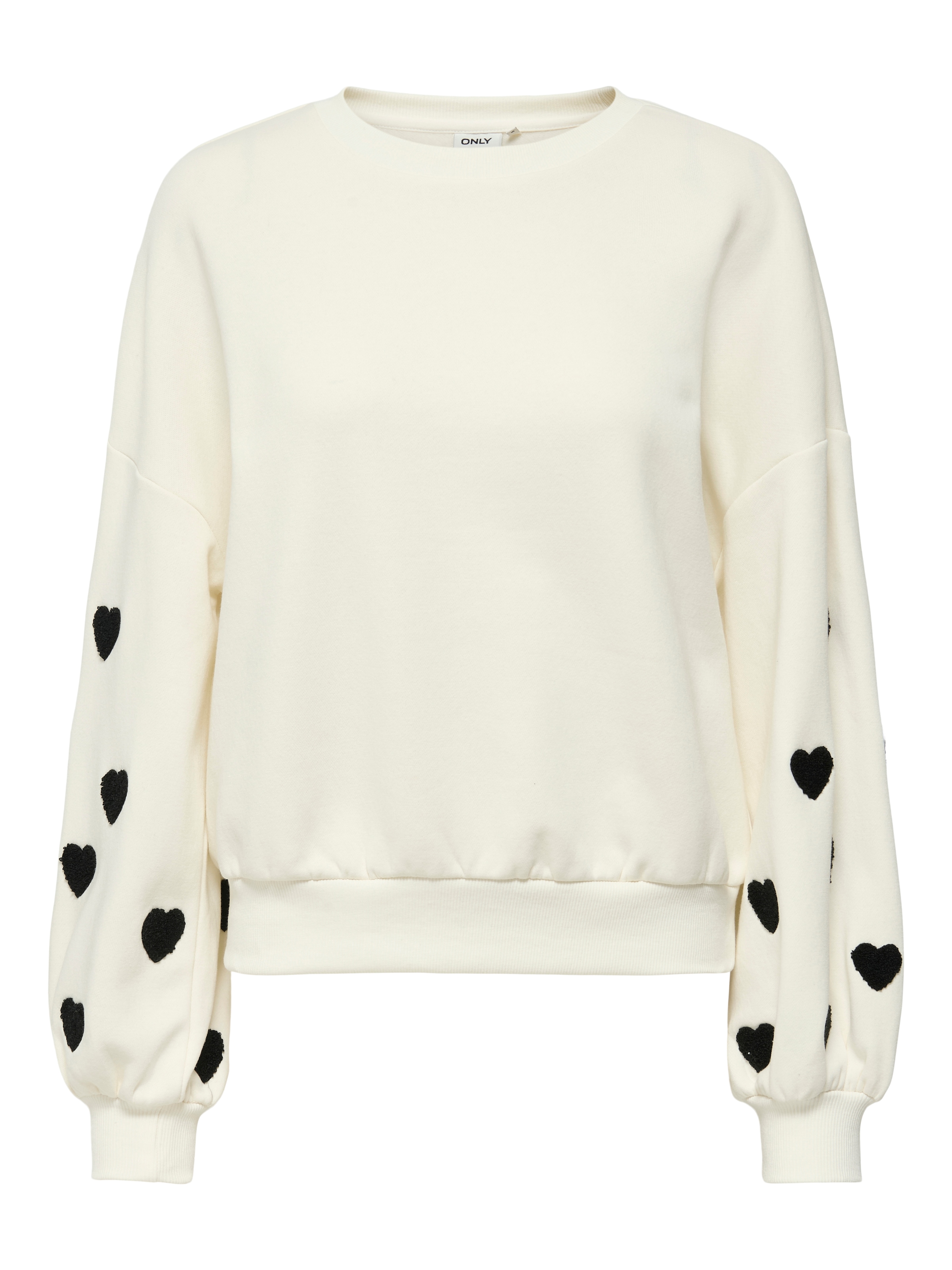 ONLY Sweat-shirt »ONLMACY L/S O-NECK BOX CC SWT«, mélange coton, coupe régulière
