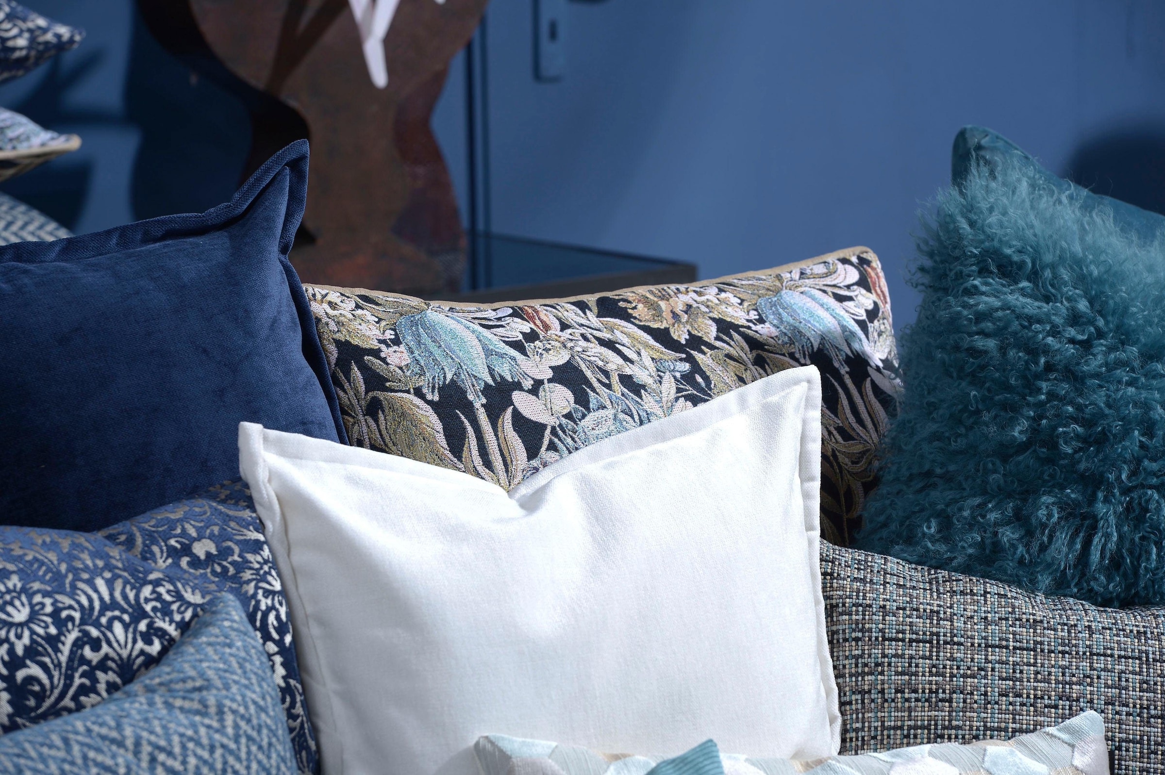 H.O.C.K. Dekokissen »Mosaico« mit feinem Karomuster, Kissenhülle mit Füllung, 1 Stück