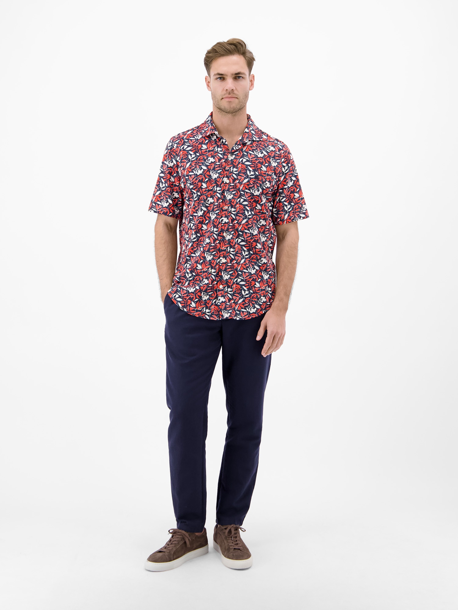 LERROS Chemise à manches courtes »1/2 Hemd aus 100 % Baumwolle, floral bedruckt«