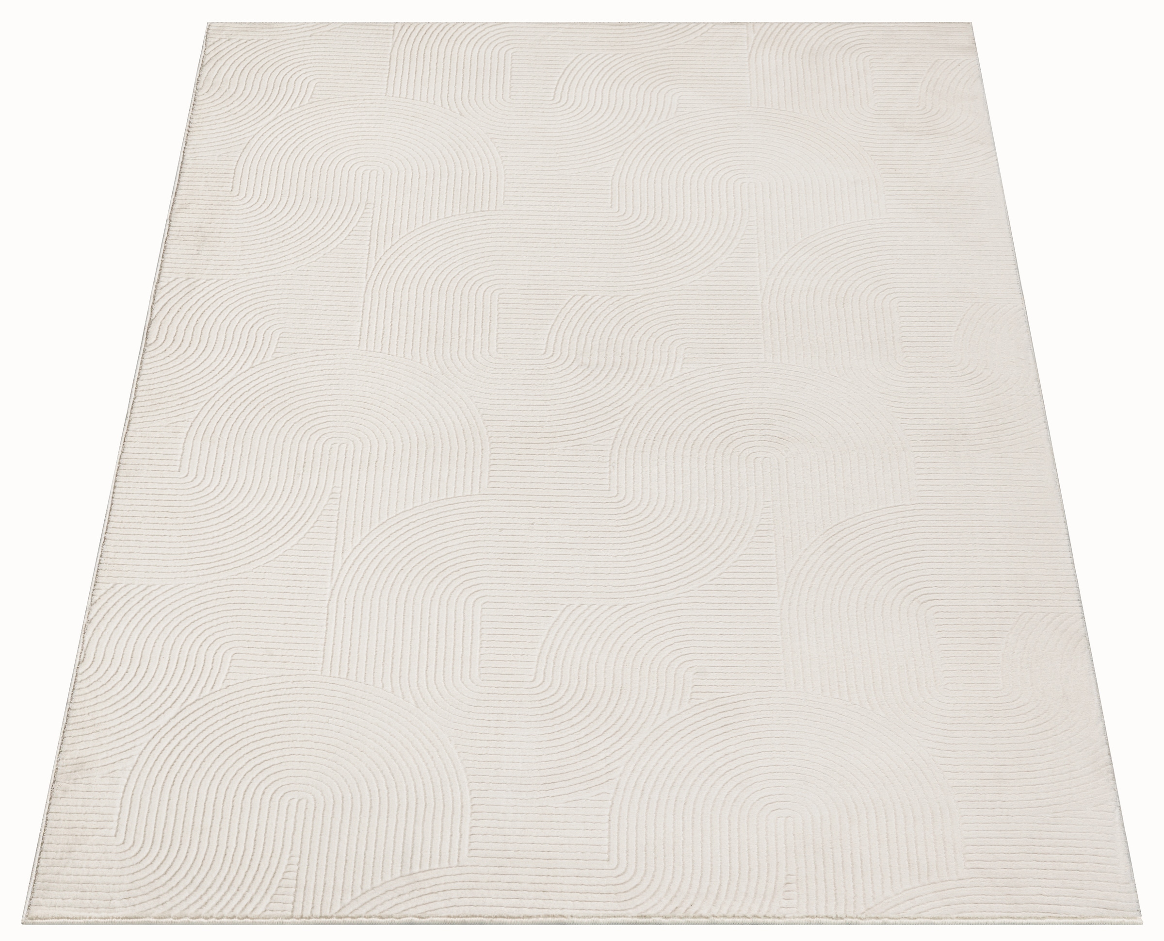 GOODproduct Designteppich »Zoelle 3D Optik/Hoch-Tief Effekt« rechteckig 8 mm Höhe mit Anti-Rutsch-Rücken, angenehm weich, Teppich Wohnzimmer Boho Design