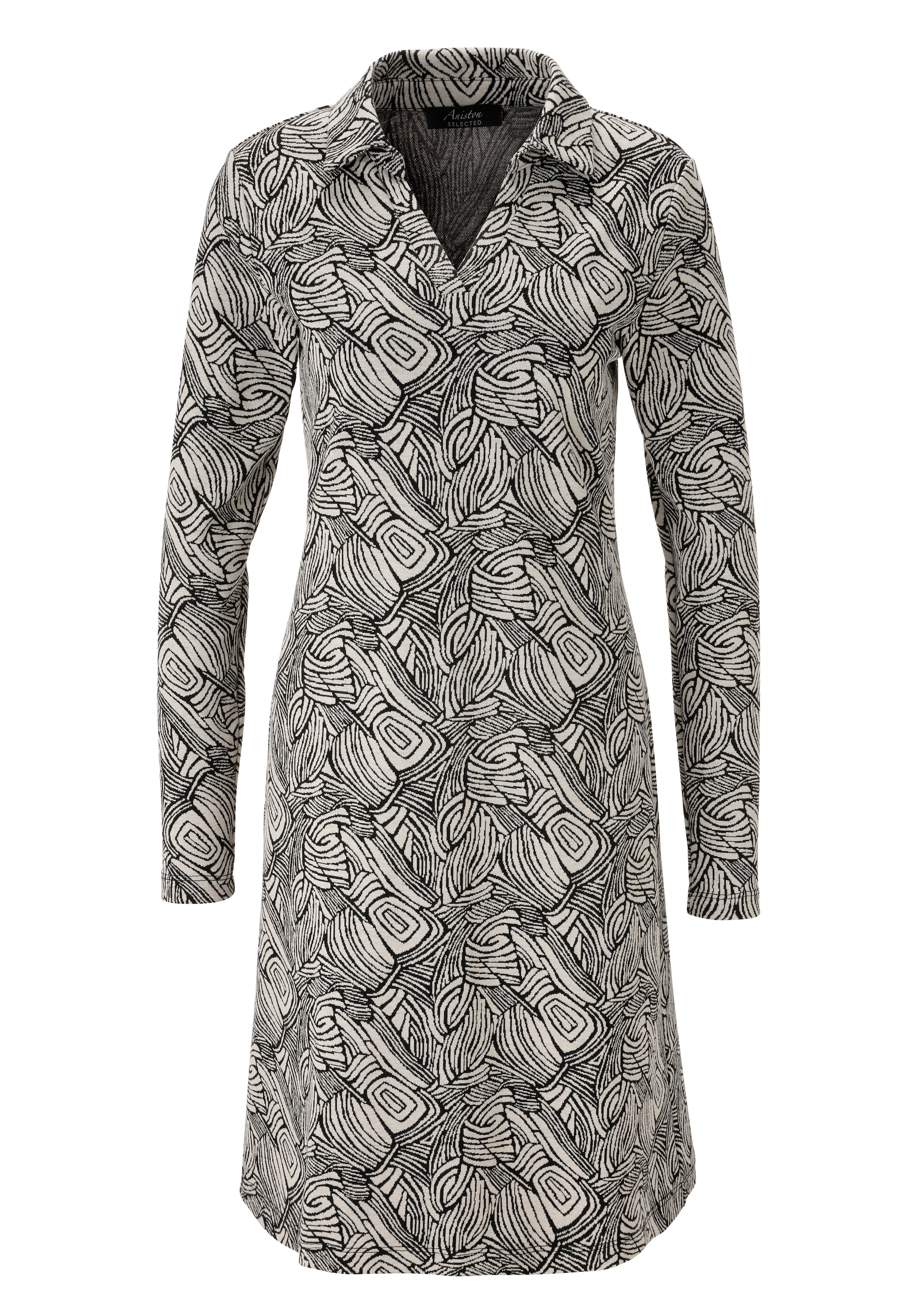 Aniston SELECTED Jerseykleid mit trendiger Jaquardmusterung - NEUE KOLLEKTION
