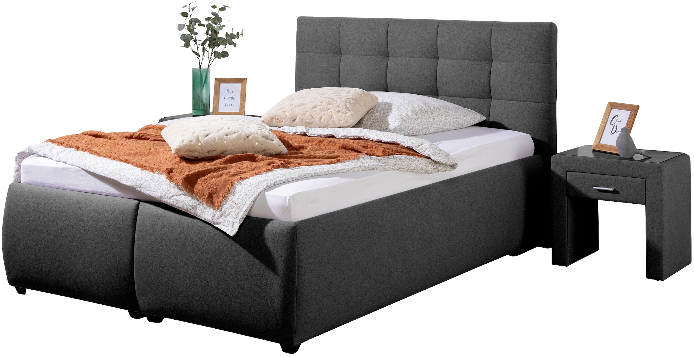 Maintal Polsterbett »Felsental« inklusive Bettkasten, in H2, H3 & H4 erhältlich