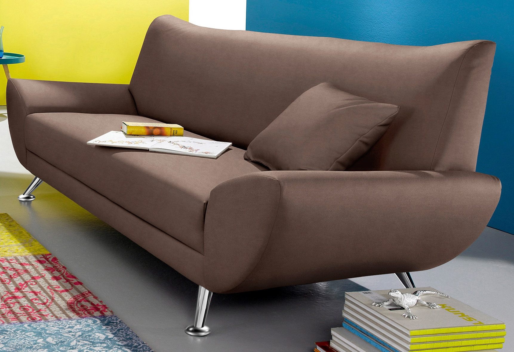 Home affaire 3-places »Saltare elegant & komfortabel, toller Designfuss, bequem, Breite 205cm«