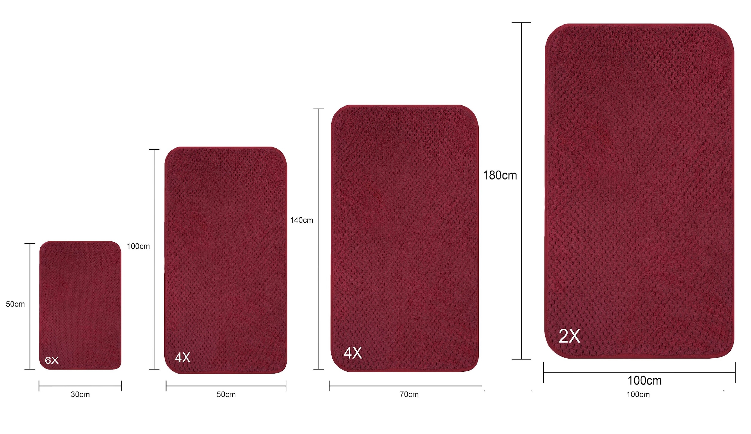 GOODproduct Serviettes »Parris, diverse Grössen, ideal als Sporthandtuch, Reisehandtuch« sehr leicht, kompakt, schnelltrocknend, Mikrofaser, mit Waffelmuster