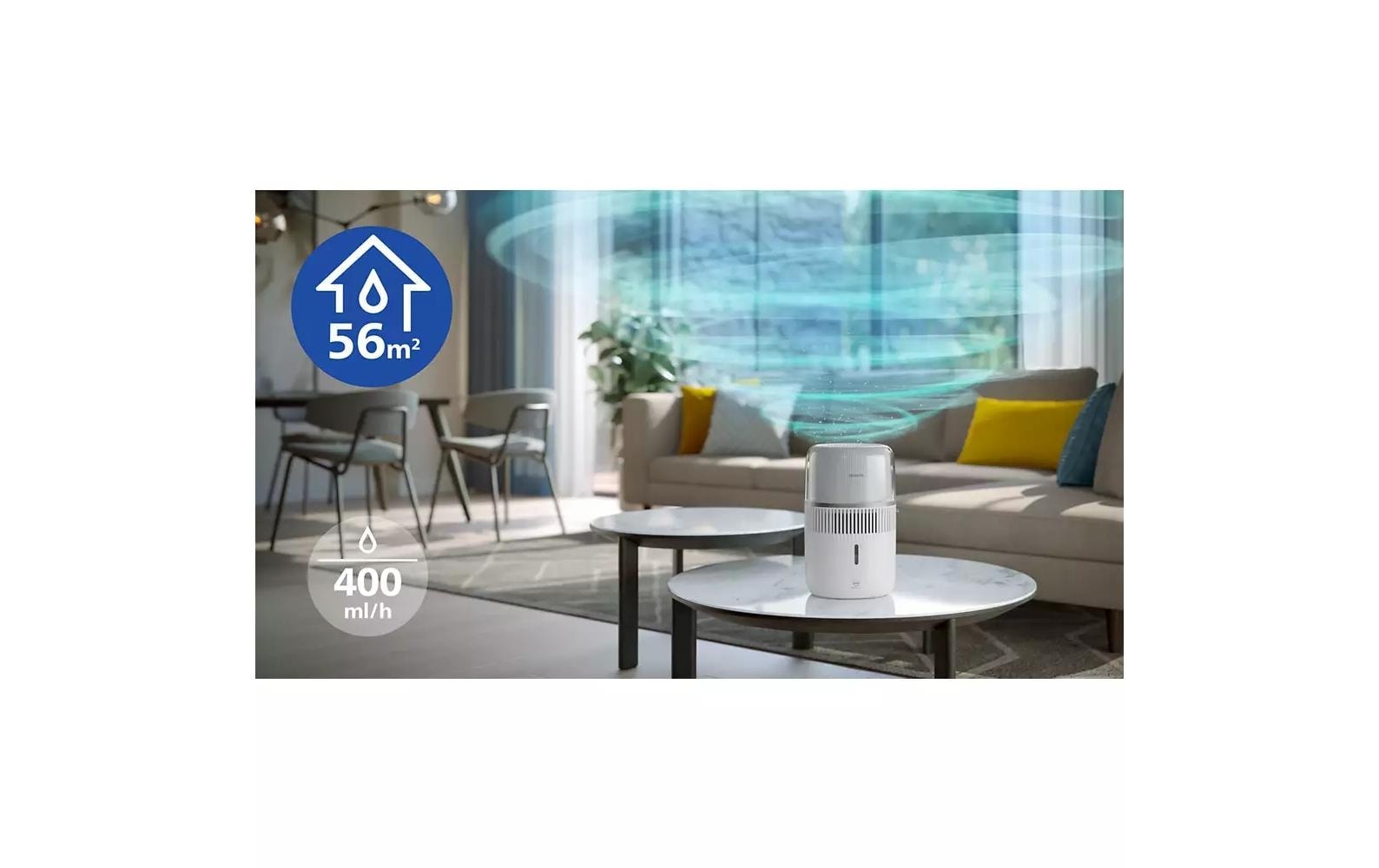 Philips Luftbefeuchter »HU5710/03 5000 Series« 4,5 l Wassertank für 56 m² Räume, mit NanoCloud Technologie