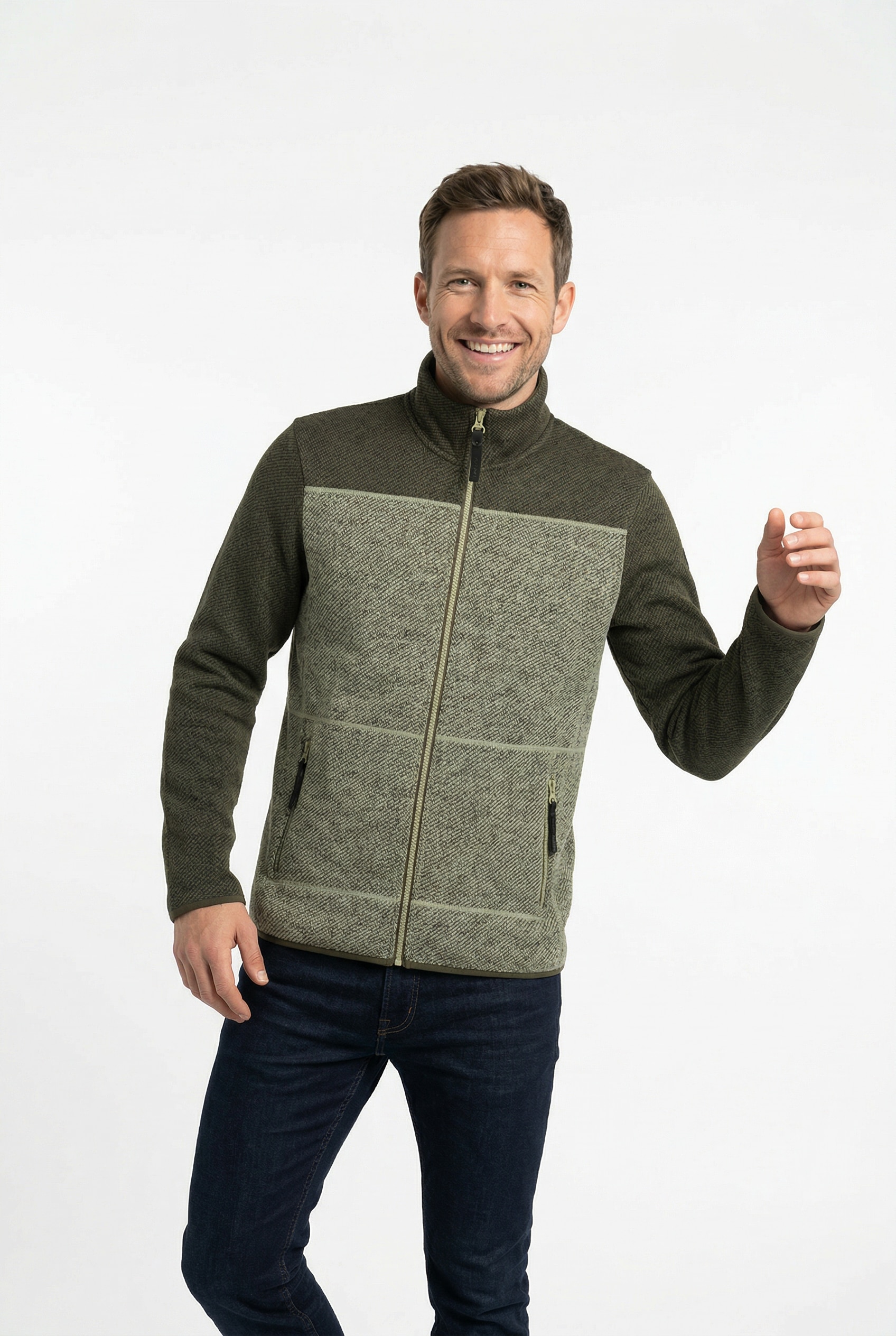 Icepeak Fleecejacke »AGEN« sportlicher Stil, aus schnell trocknendem Thermal-Material