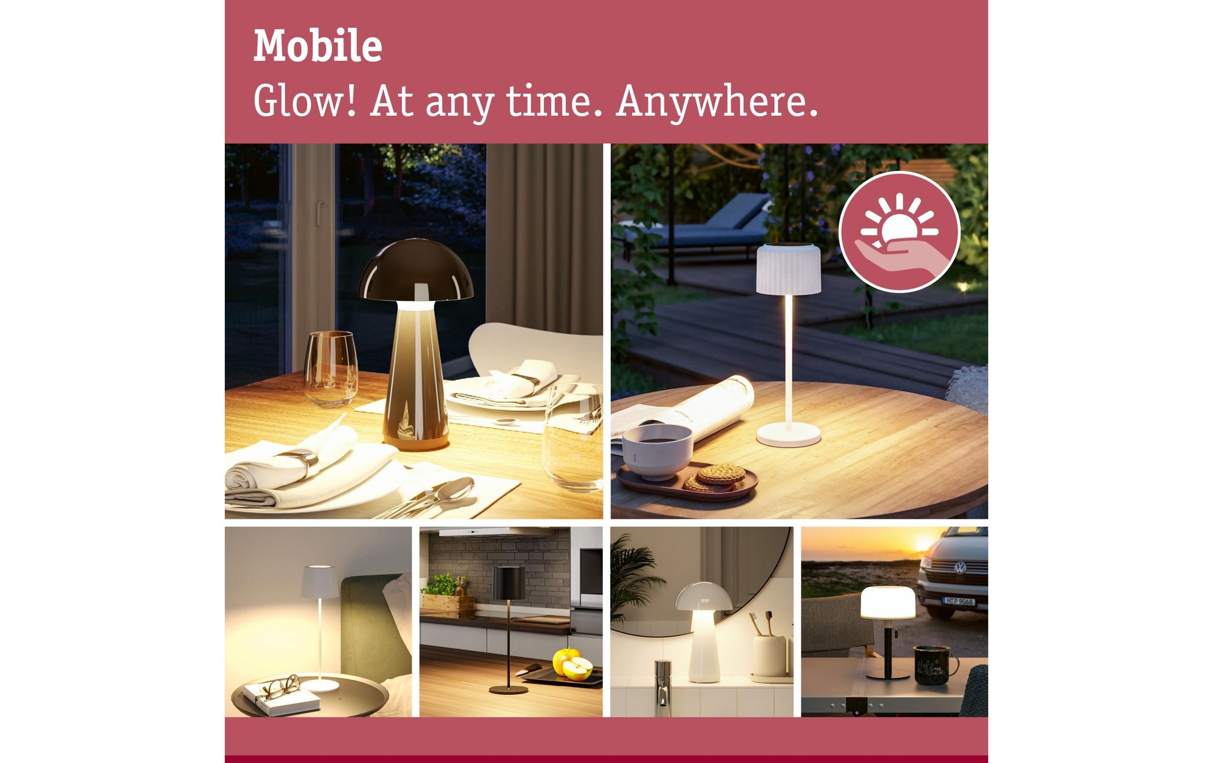 Paulmann LED Aussen-Tischleuchte »Akkuleuchte Gilo IP44 dimmbar« 1 Stk. Warmweiss