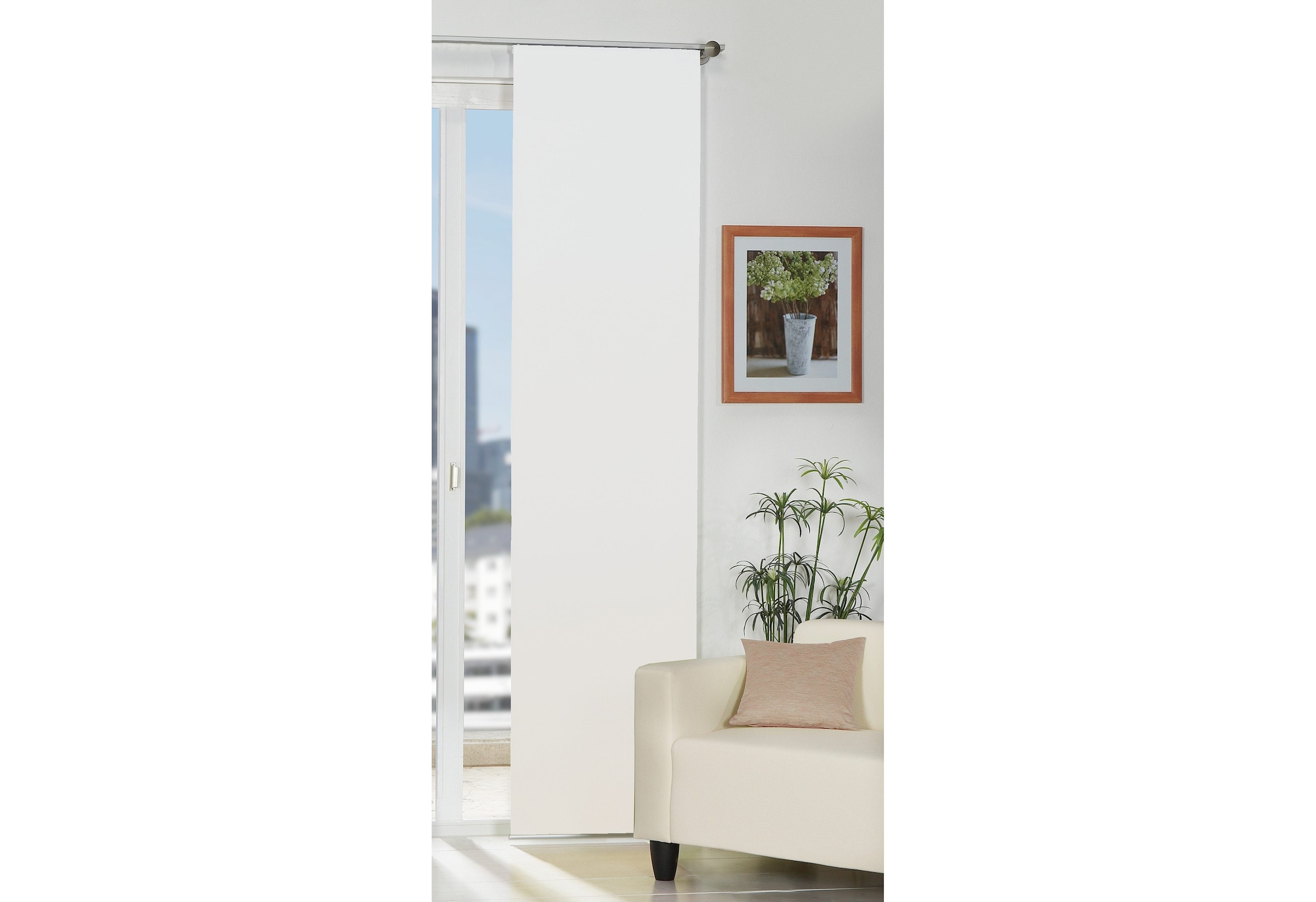 HOME WOHNIDEEN Rideau coulissant »Bentwisch« Velcro 1 cuis tlg. HxB: 245x60, inkl. Beschwerungsstange