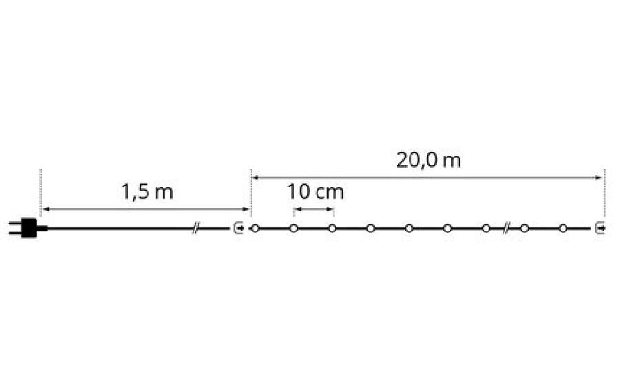 STT Guirlande lumineuse LED »Tree Light 20 m,«
