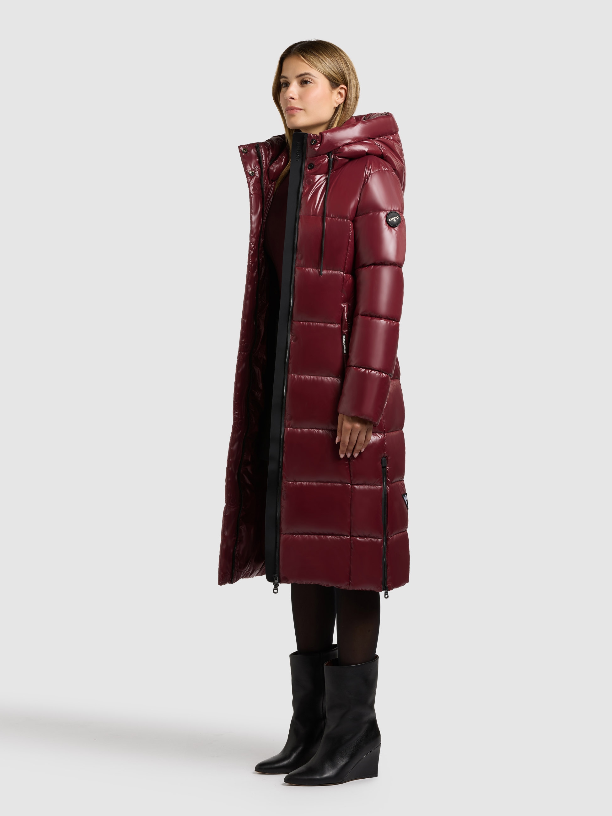 khujo Steppmantel »WILLA« praktische Seitenschlitze mit Reissverschluss
