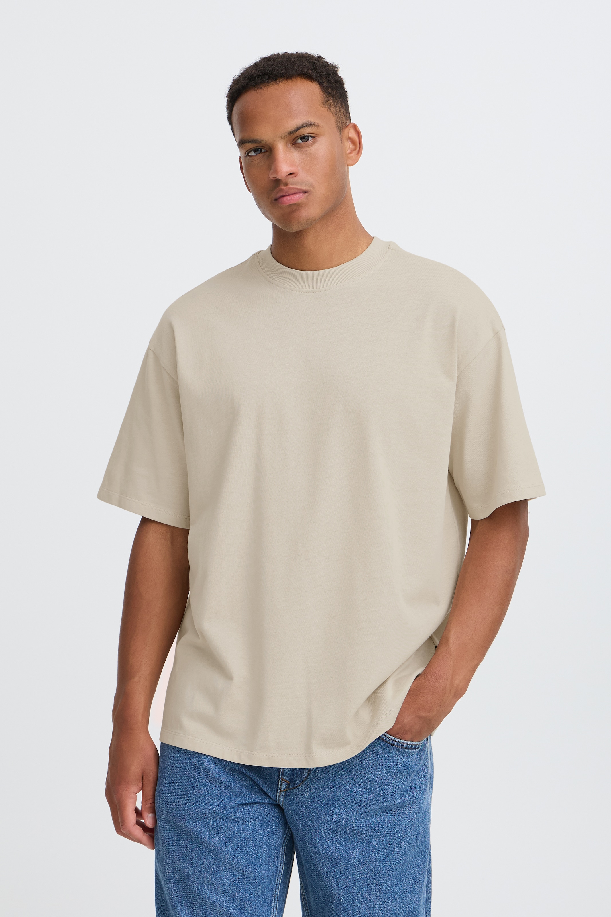 Blend Rundhalsshirt »BHLUCIUS S/S WASH PRINT TEE« Baumwolle, relaxed fit