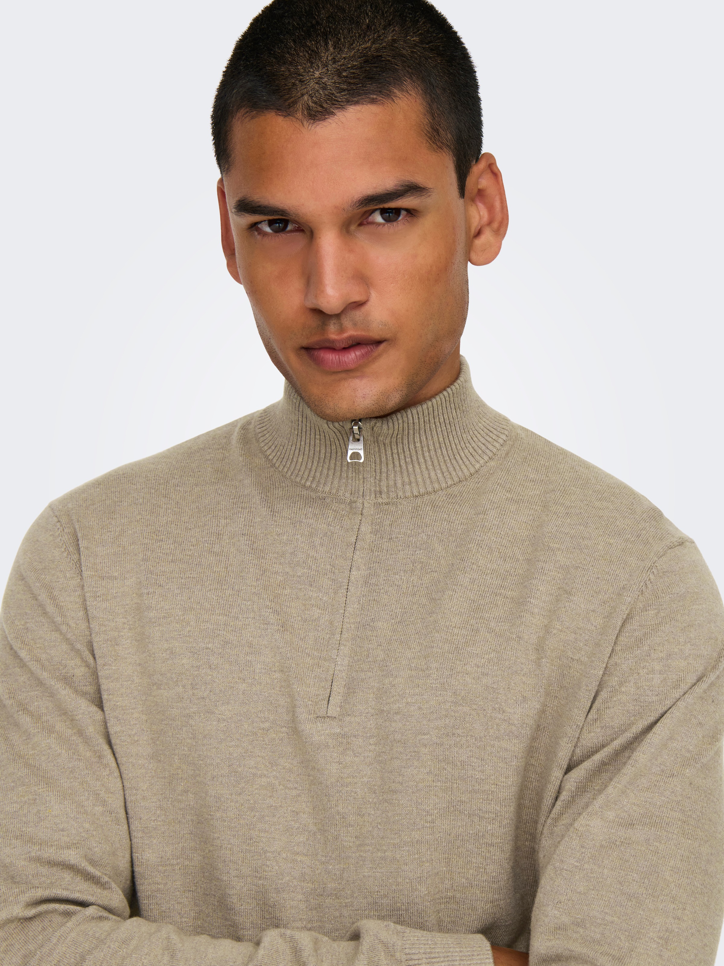 ONLY & SONS Troyer »ONSLOUI REG 12 MEL HALF ZIP KNIT NOOS«