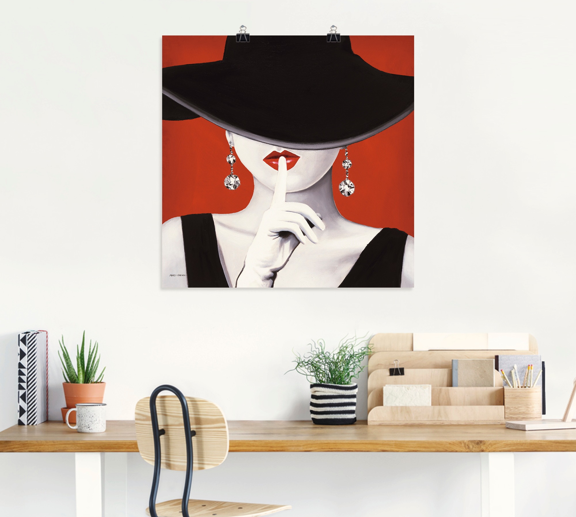 Artland Wandbild »Hut ab I« Frau 1 Stk. tlg. als Leinwandbild, Poster, Wandaufkleber in verschied. Grössen