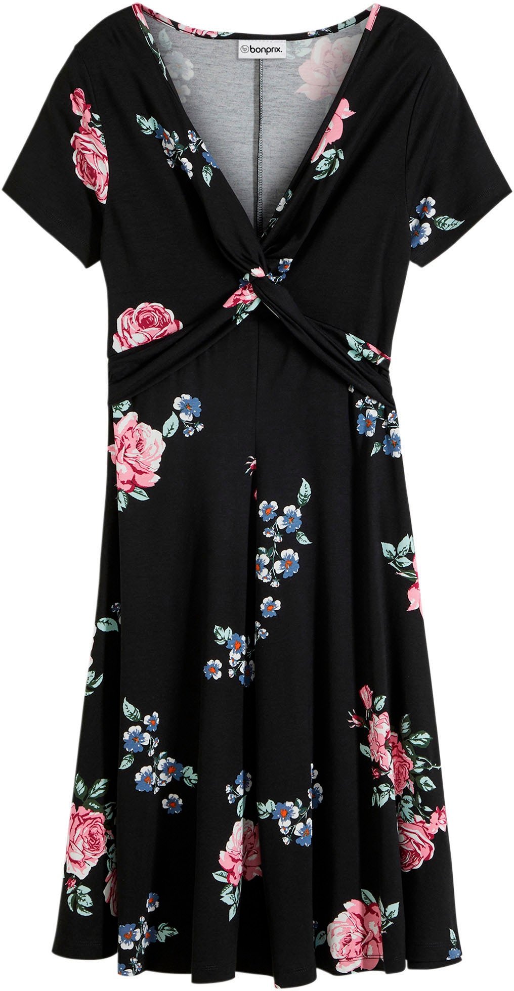 bonprix Jerseykleid für warme Tage, aus Viskose und Elasthan, ausgestellte Passform