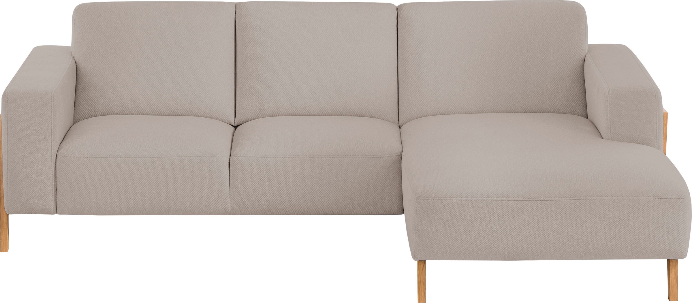 exxpo - sofa fashion Canapé d'angle »Starr, modern und klassisches Design, hochwertige Verarbeitung, bequem« L-Form, wahlw. elektrische Sitztiefenverstellung, Massivholzfüsse