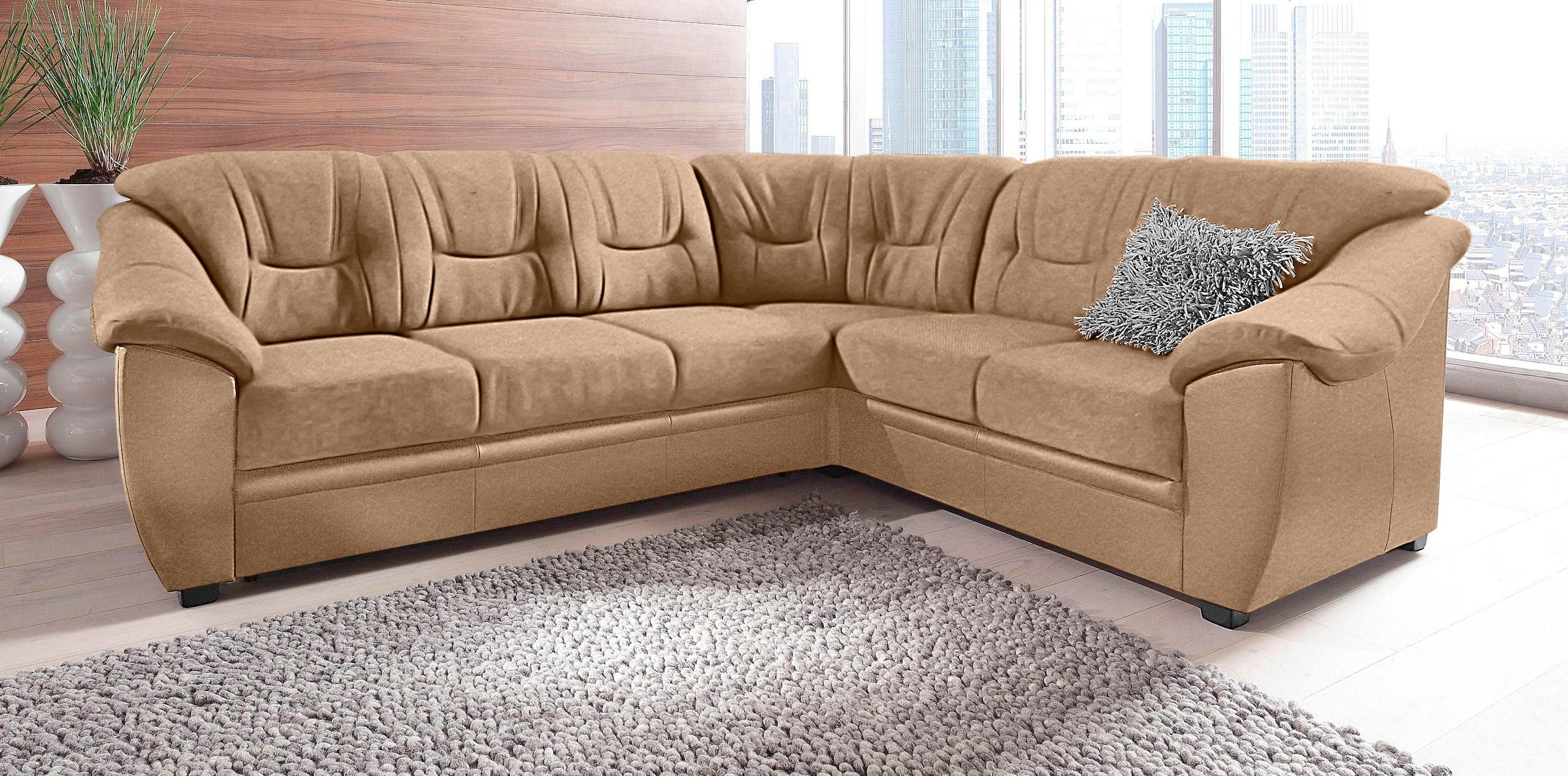 sit&more Ecksofa »Savona L-Form, B: 262 cm« optional Bettfunktion, Federkern