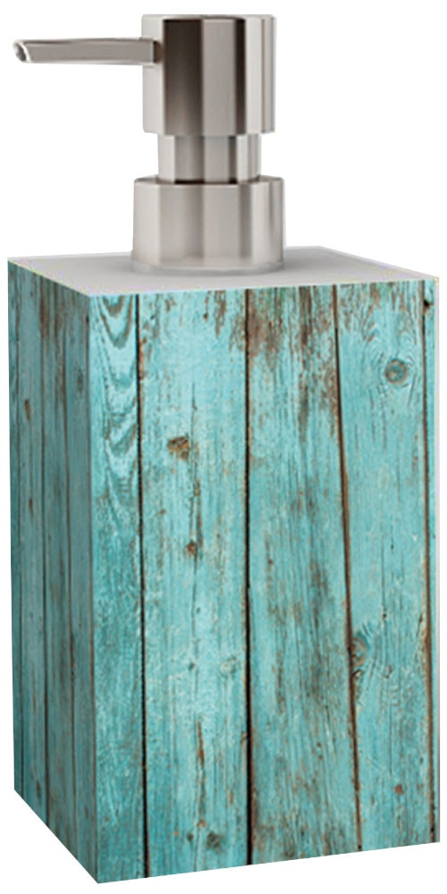 Sanilo Set d'accessoires de salle de bain »Lumber« bestehend aus WC-Sitz, Badteppich, Stöpsel, Seifenspender, WC-Bürste