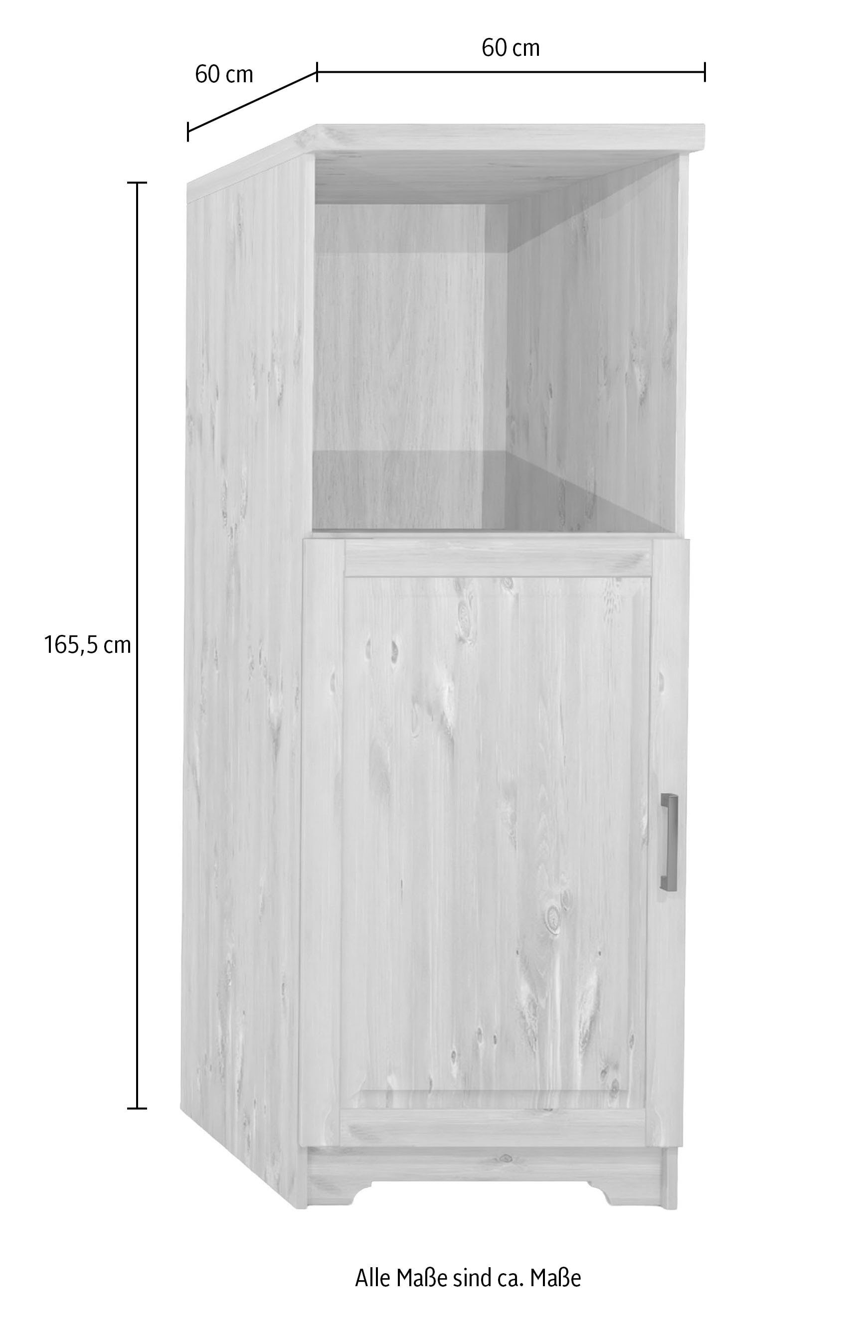 Home affaire Four/réfrigérateur encastrable »Meliss« aus massiver Kiefer, Breite 60 cm, Soft-Close-Funktion