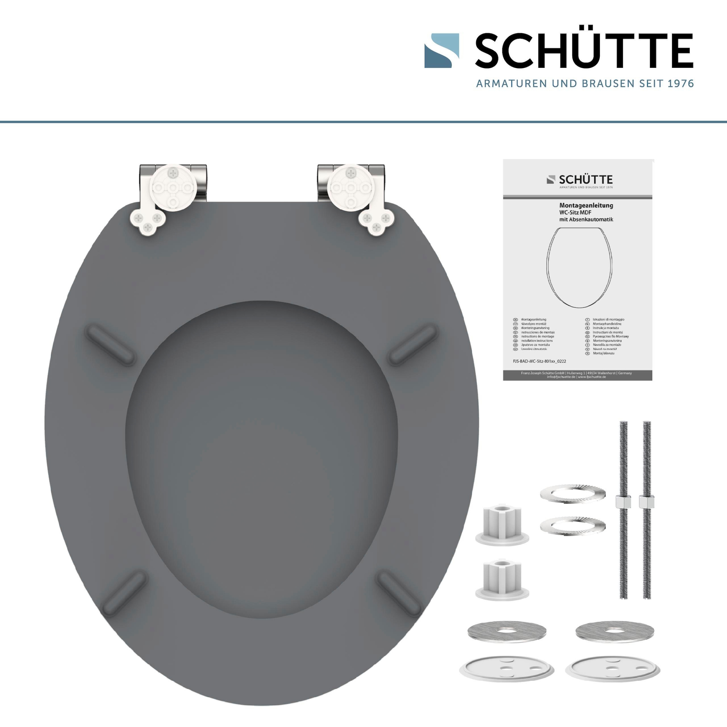 Schütte WC-Sitz »SPIRIT GREY« Toilettendeckel, mit Absenkautomatik