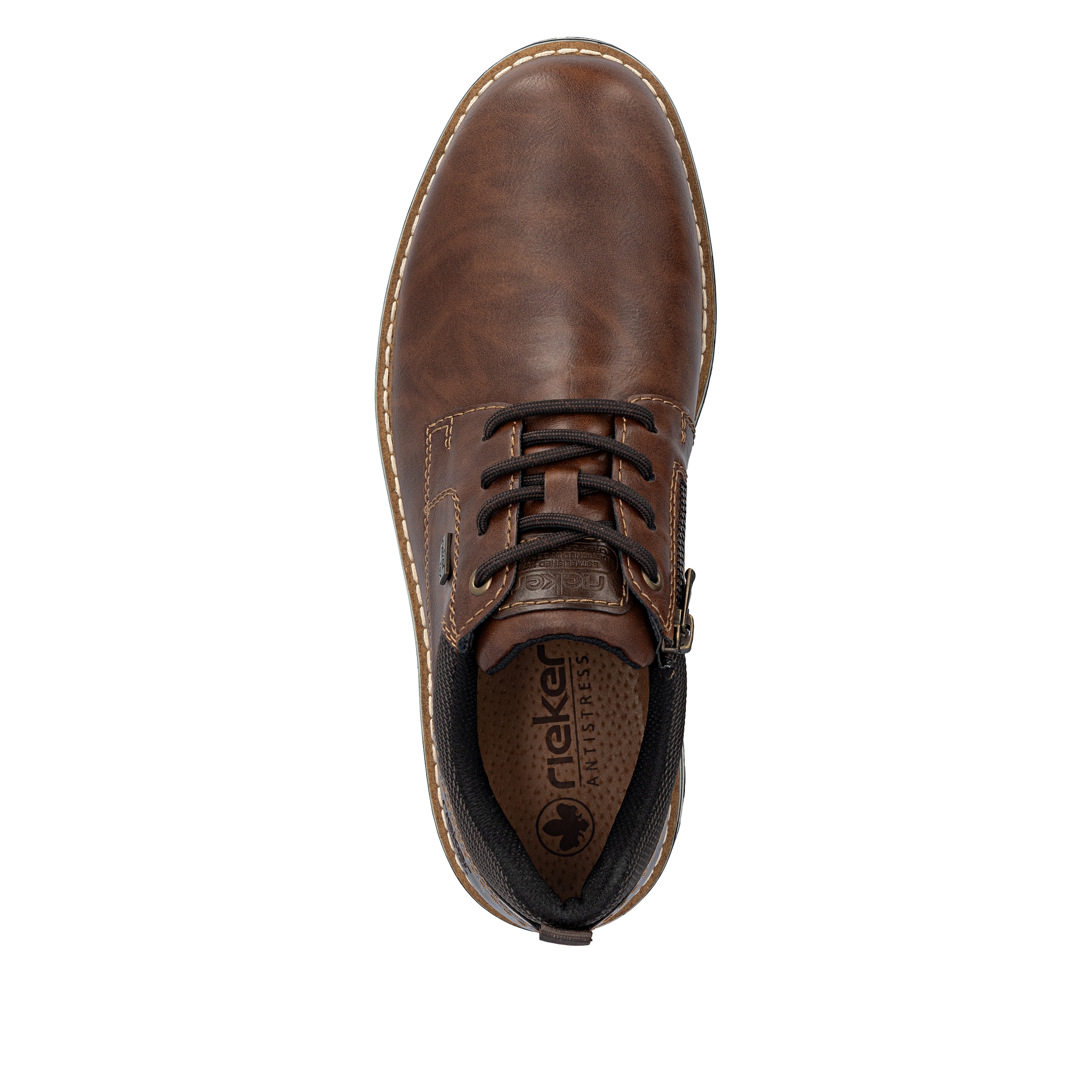 Rieker Chaussure à lacets  derby business, chaussure basse, sneaker casual avec fermeture éclair intérieure