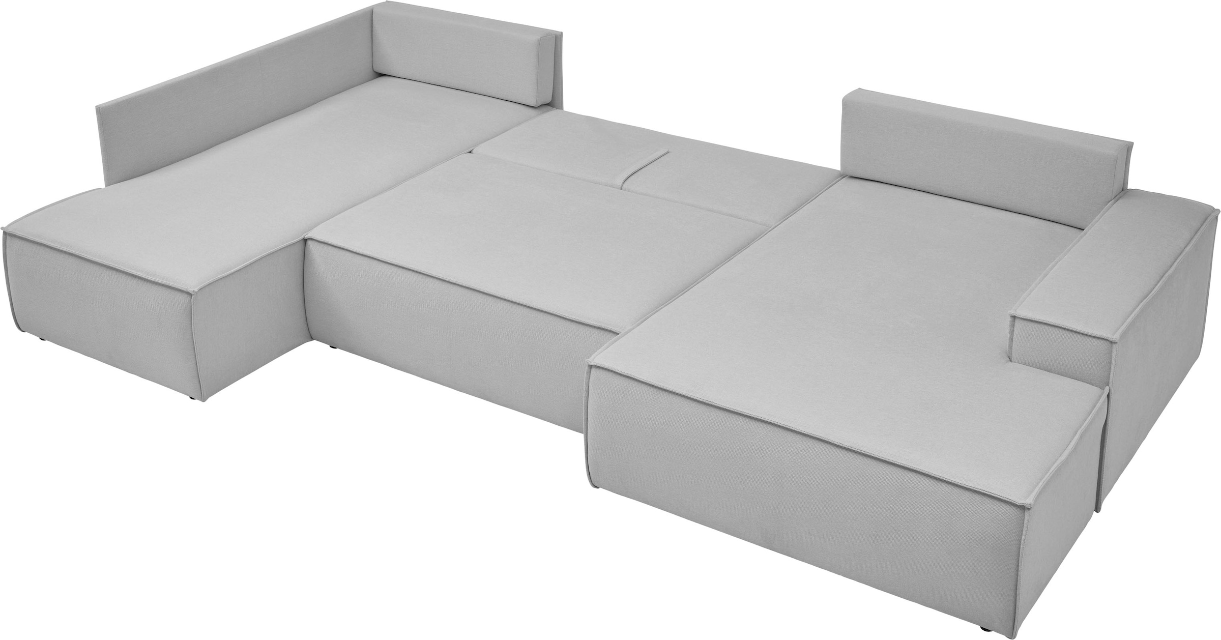 andas Paysage de salon »FINNLEY, U-Form XXL 329 cm, Schlafsofa, Schlaffunktion m. Bettkasten« verfügbar in den Stoffqualitäten Bouclé, Struktur fein und Mega Cord