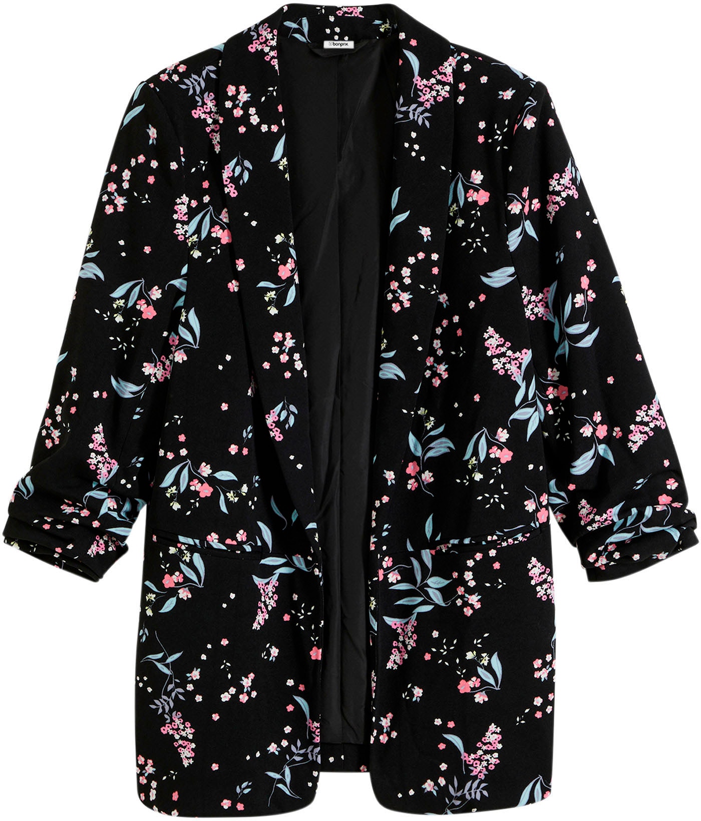 bonprix Blazer long »Longblazer« moderner Look, mit Reverskragen, 3/4-Ärmel, bequeme Passform