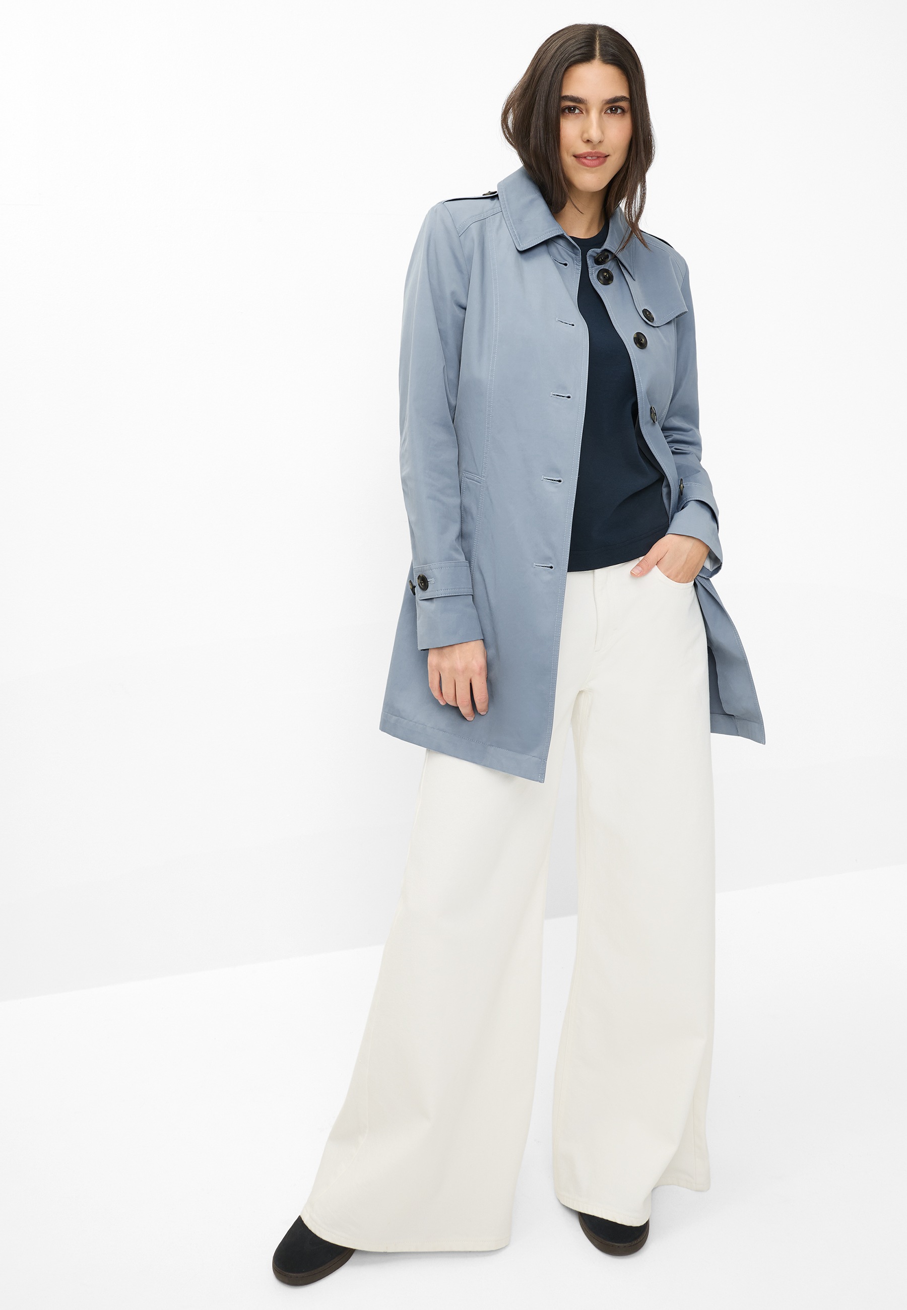 Fuchs Schmitt Manteau court coton léger, coupe régulière, pattes d’épaule
