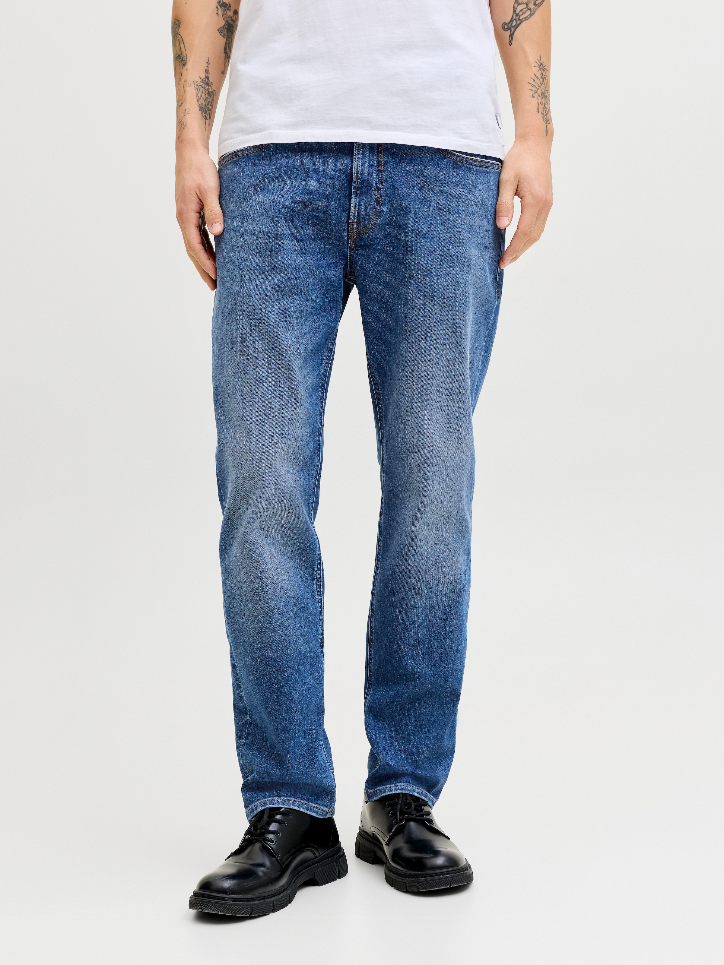 Jack & Jones Straight-Jeans »JJICLARK JJORIGINAL SQ 2« Baumwollmischung, straight fit
