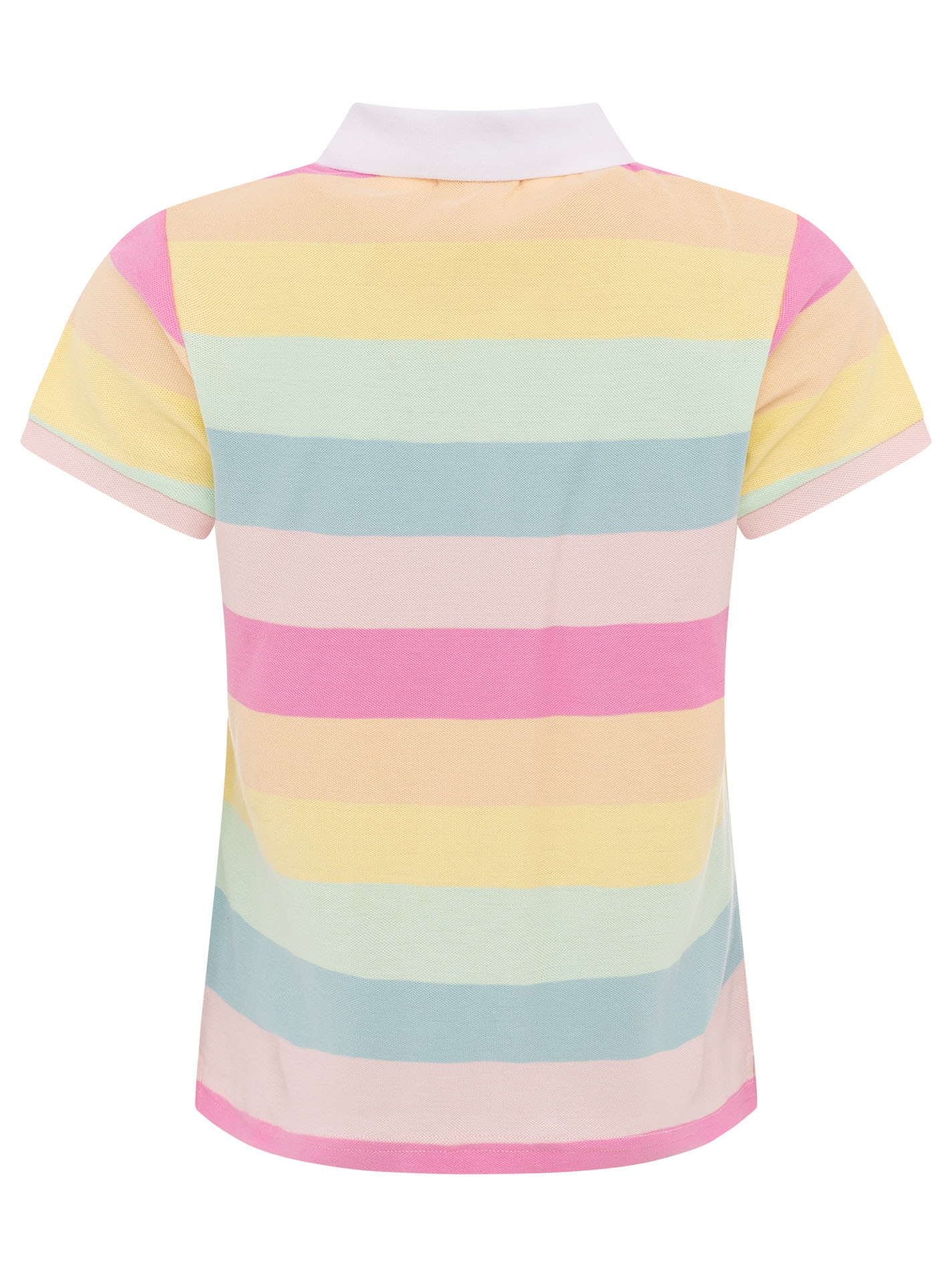 Zwillingsherz Polo »Rainbow« kurzarm, Pastellfarben, Polokragen und Knopfleiste abgesetzt