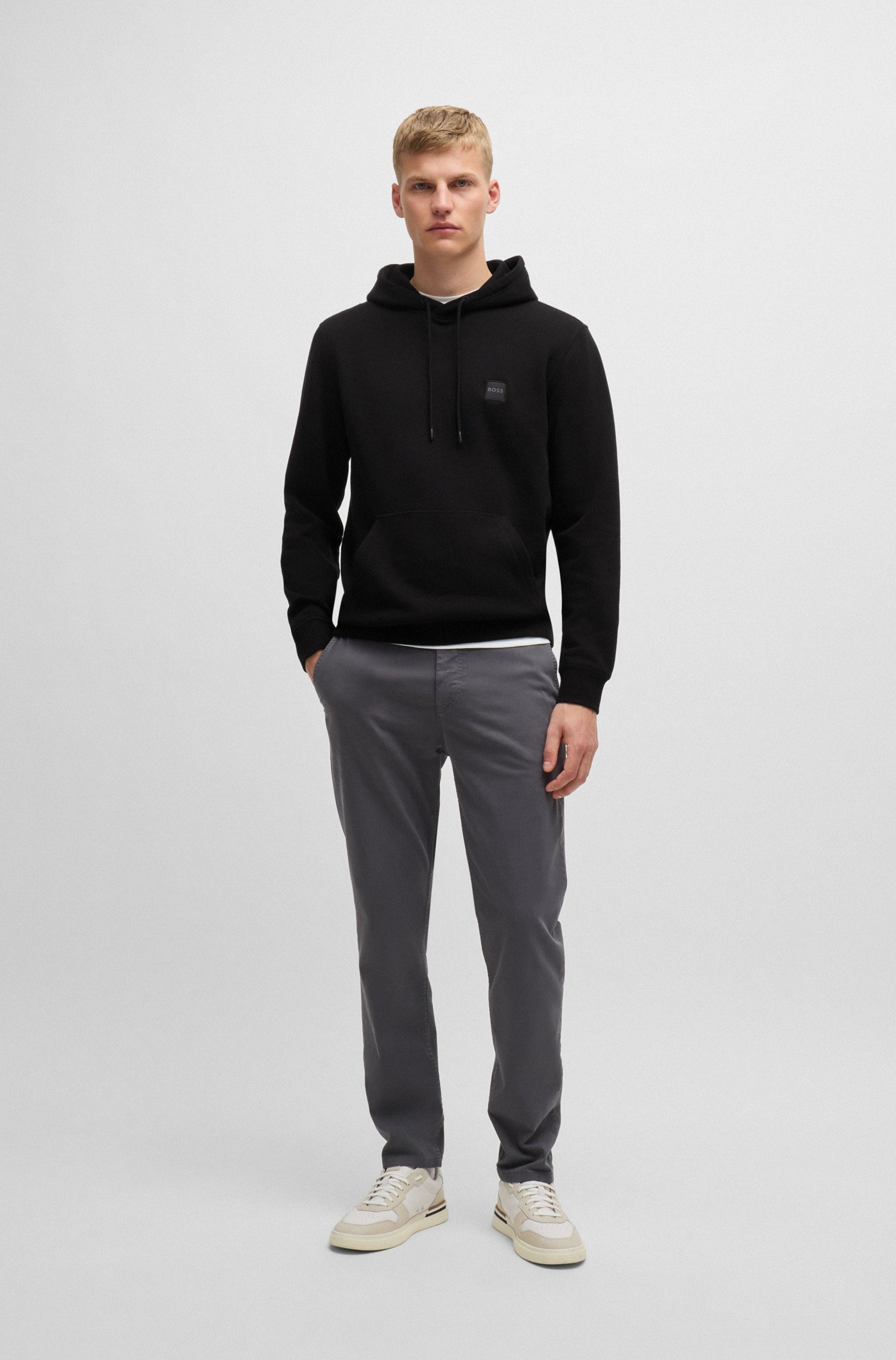 BOSS ORANGE Sweat à capuche »Wetalk«, mit gesticktem BOSS Markenlabel
