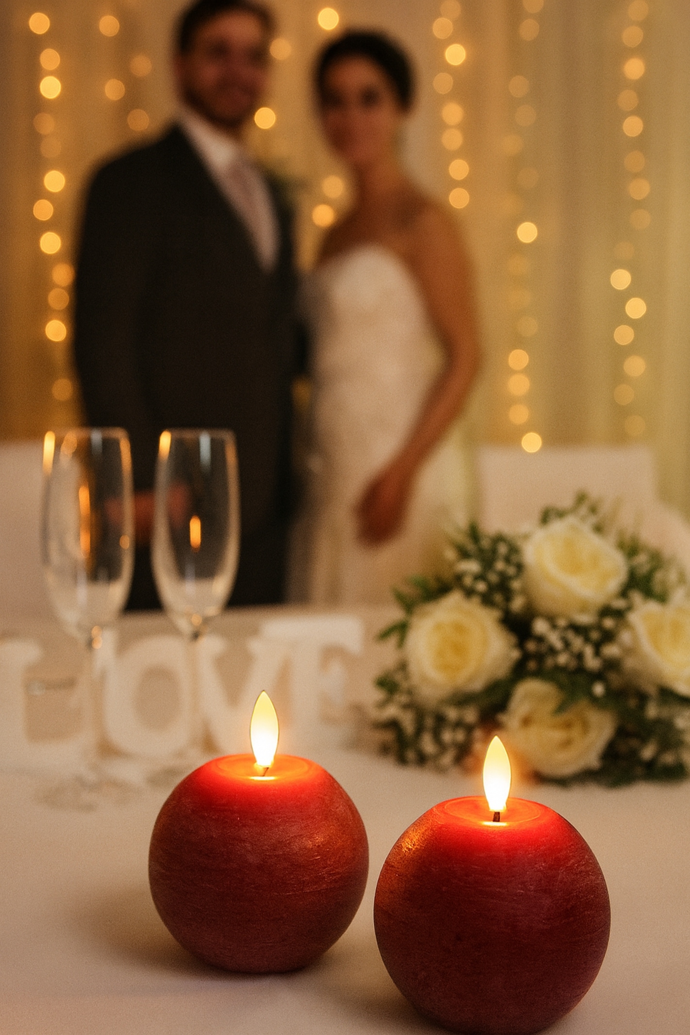 I.GE.A. LED-Kerze »LED Echtwachskerze 2er Set« Mit Timer Flackernd Stumpenkerze Adventskerzen Adventskranz