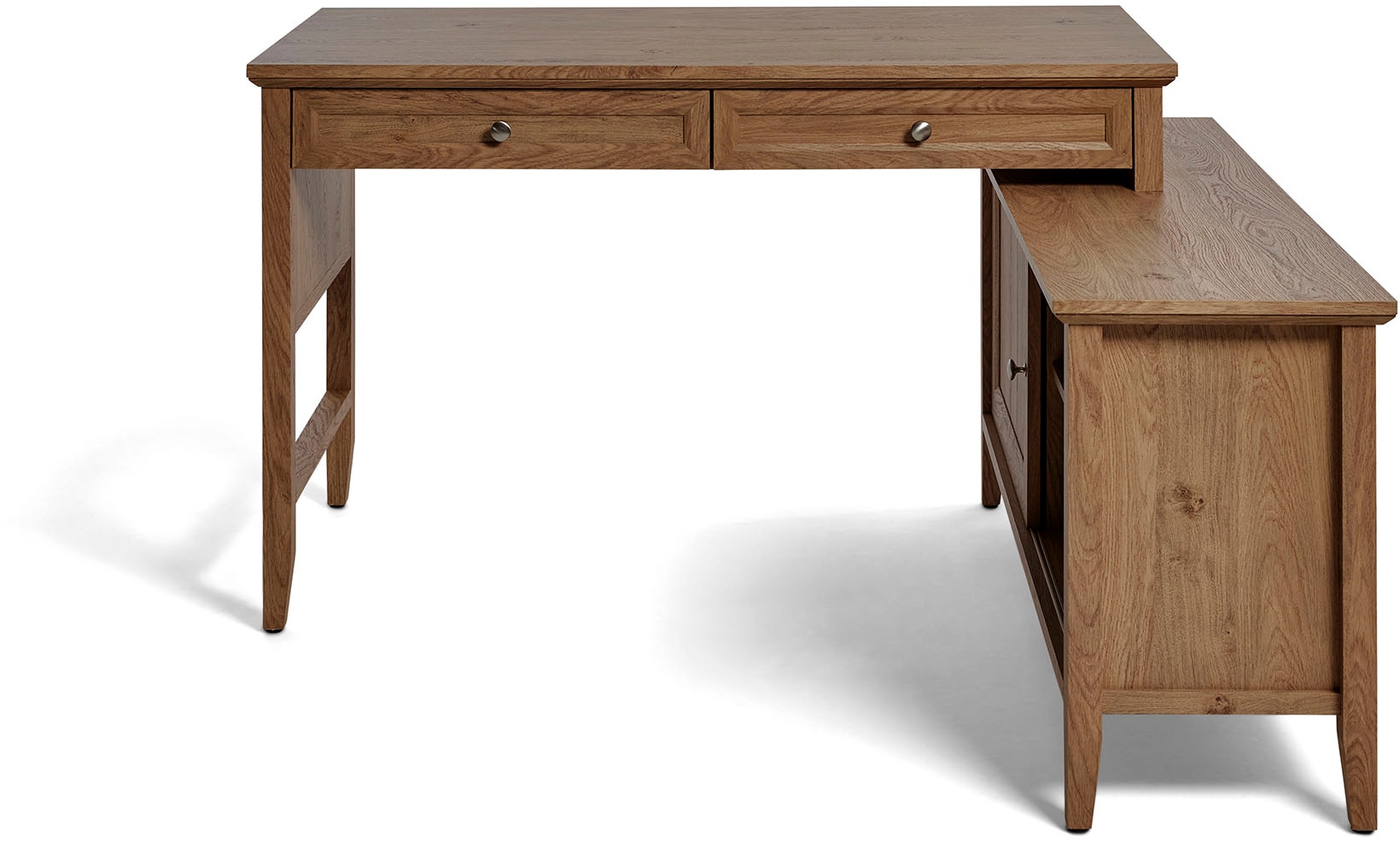 Jahnke Eckschreibtisch »CLASSIC C 145 E« wechselseitig montierbar, mit Schiebetür, Schenkelmass 144,9 x 120 cm