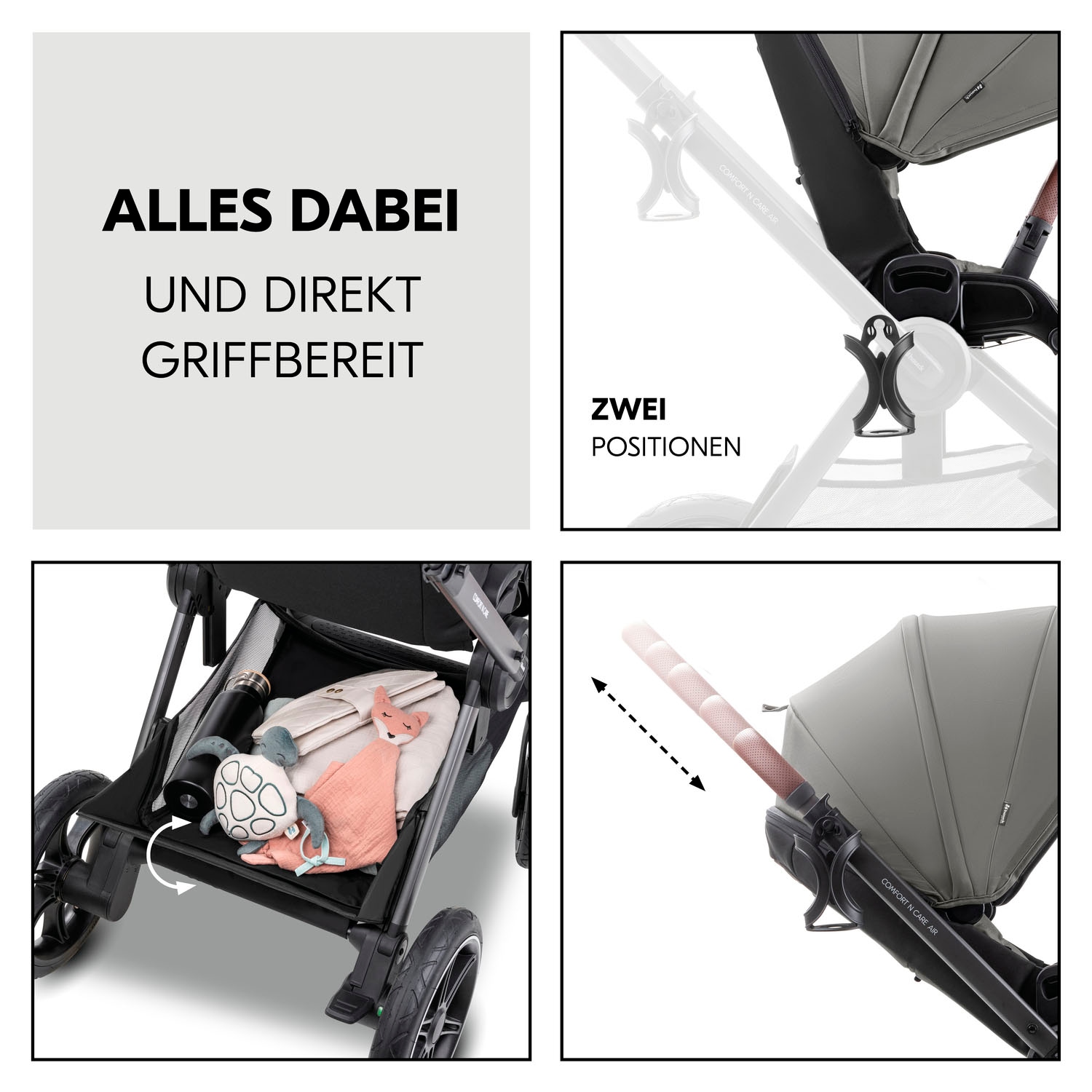 Hauck Kombi-Kinderwagen »Comfort N Care Air« 22 kg Belastbarkeit bis 22 kg