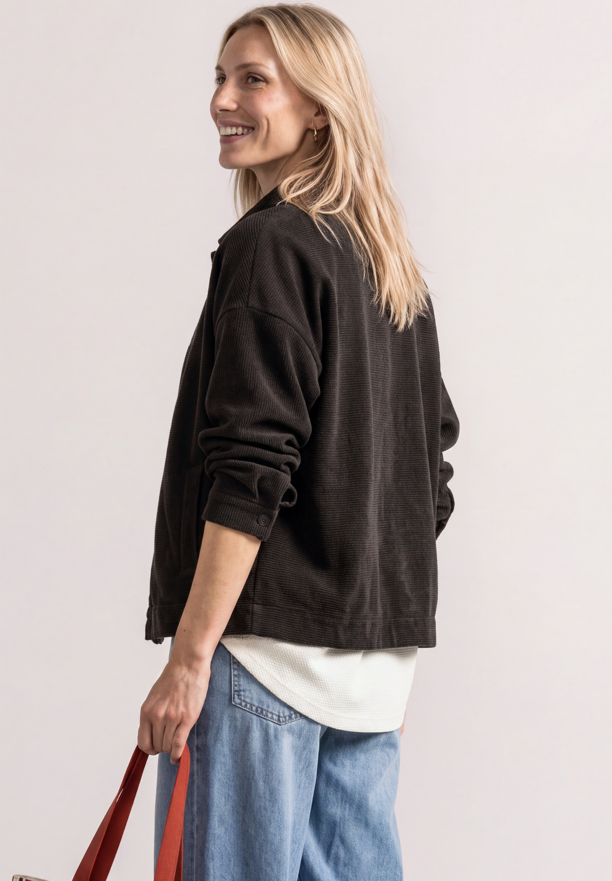 STREET ONE Blouson ohne Kapuze mit Rundhals in Cord-Optik