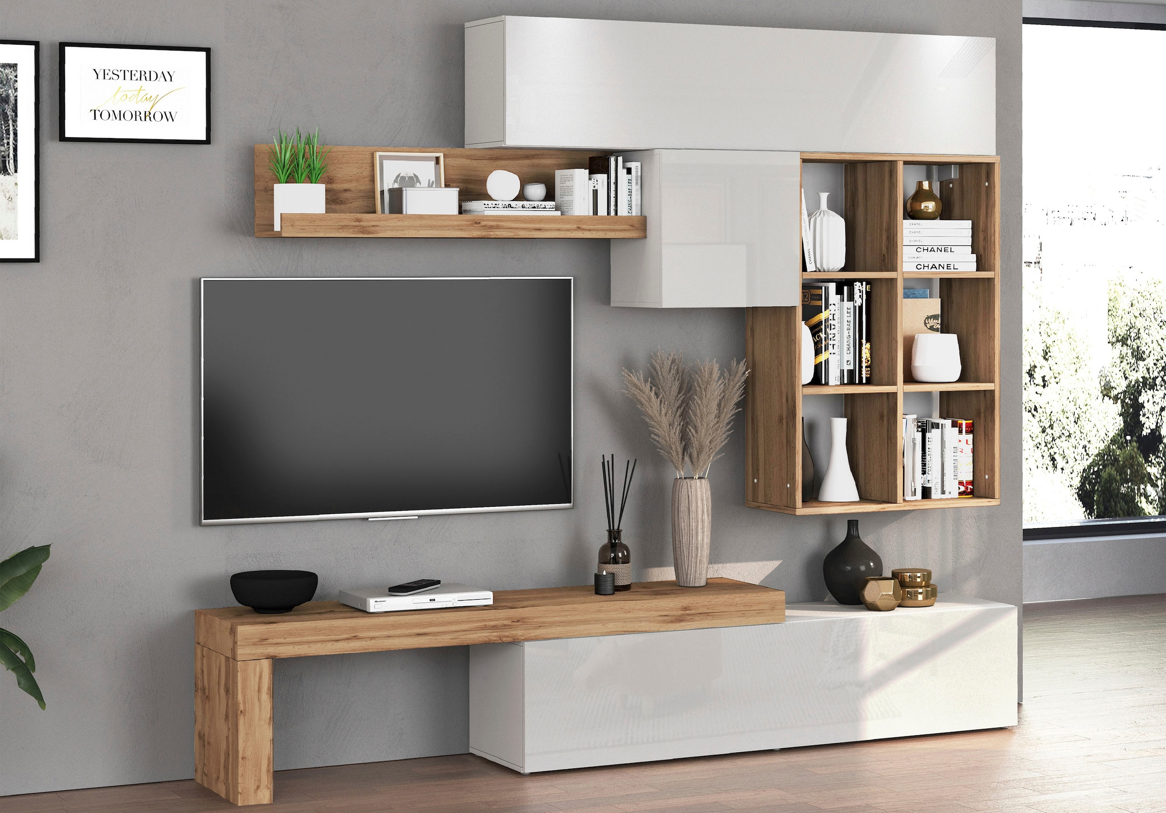 GOODproduct Meuble mural »Chronos Wohnwand, Medienwand, 5-er set« 5 cuis tlg.